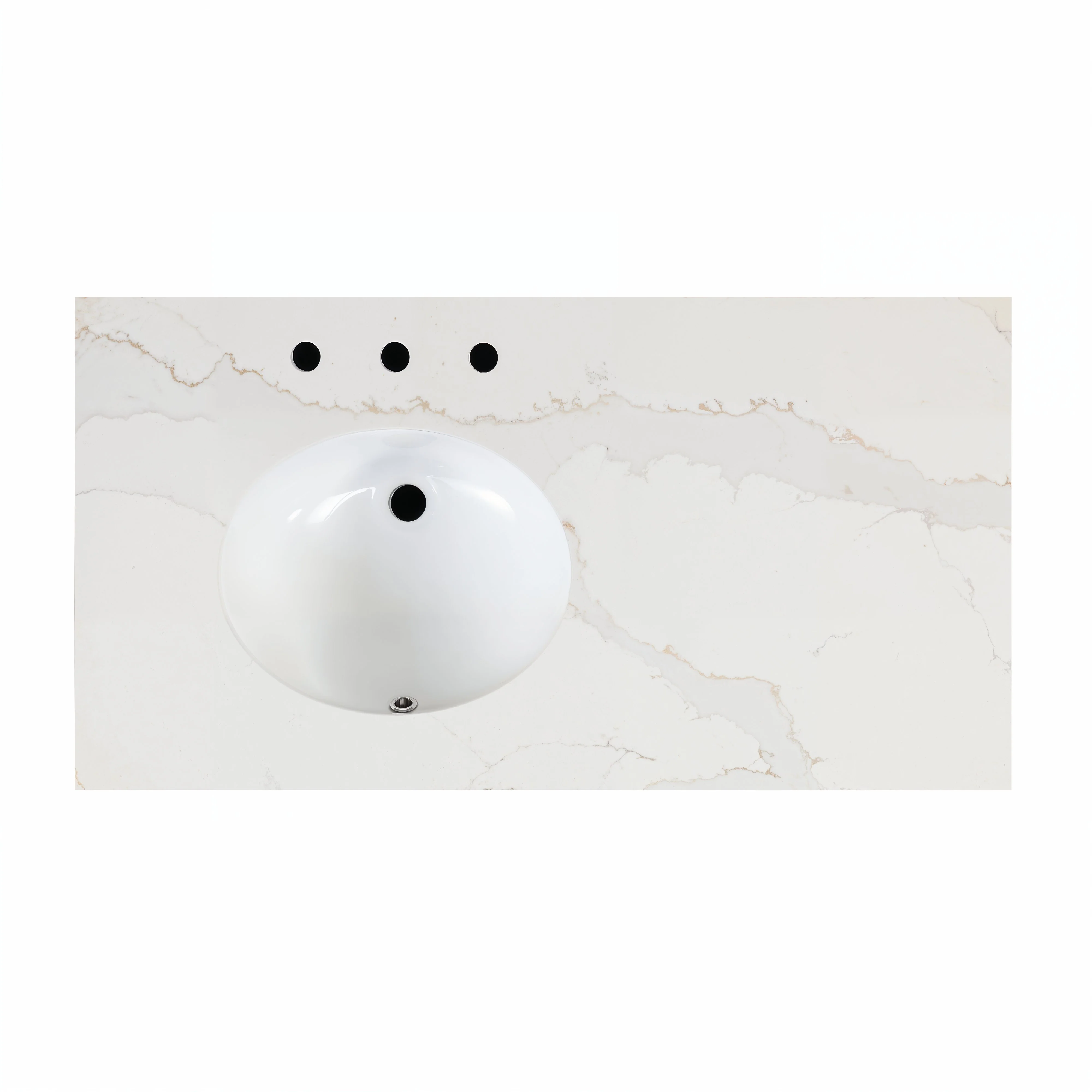 Bergen 42'' Single Bathroom Vanity | Calacatta Gold Quartz Top - Image 15