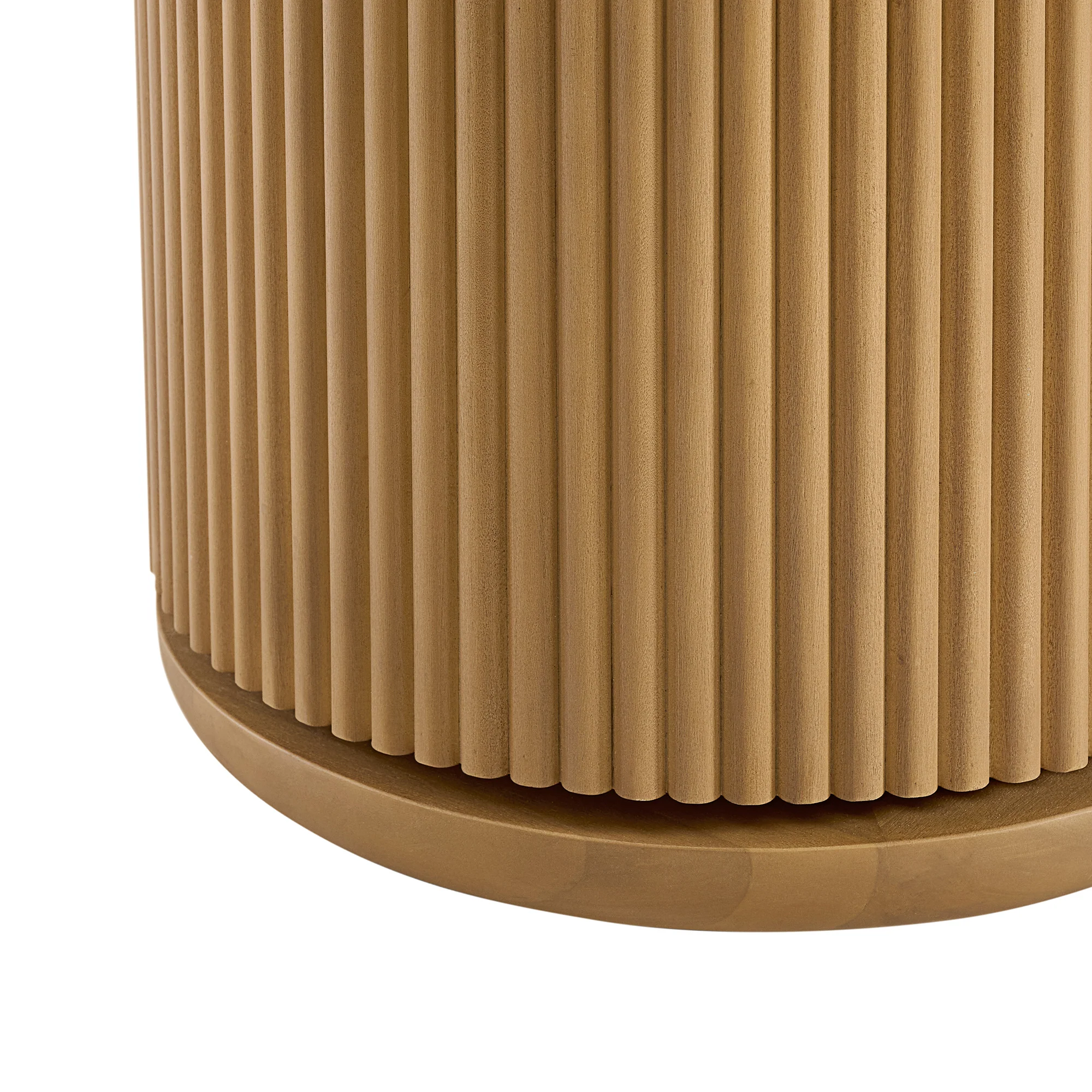 Aster 16" Reeded Side Table | Travertine Top - Image 7