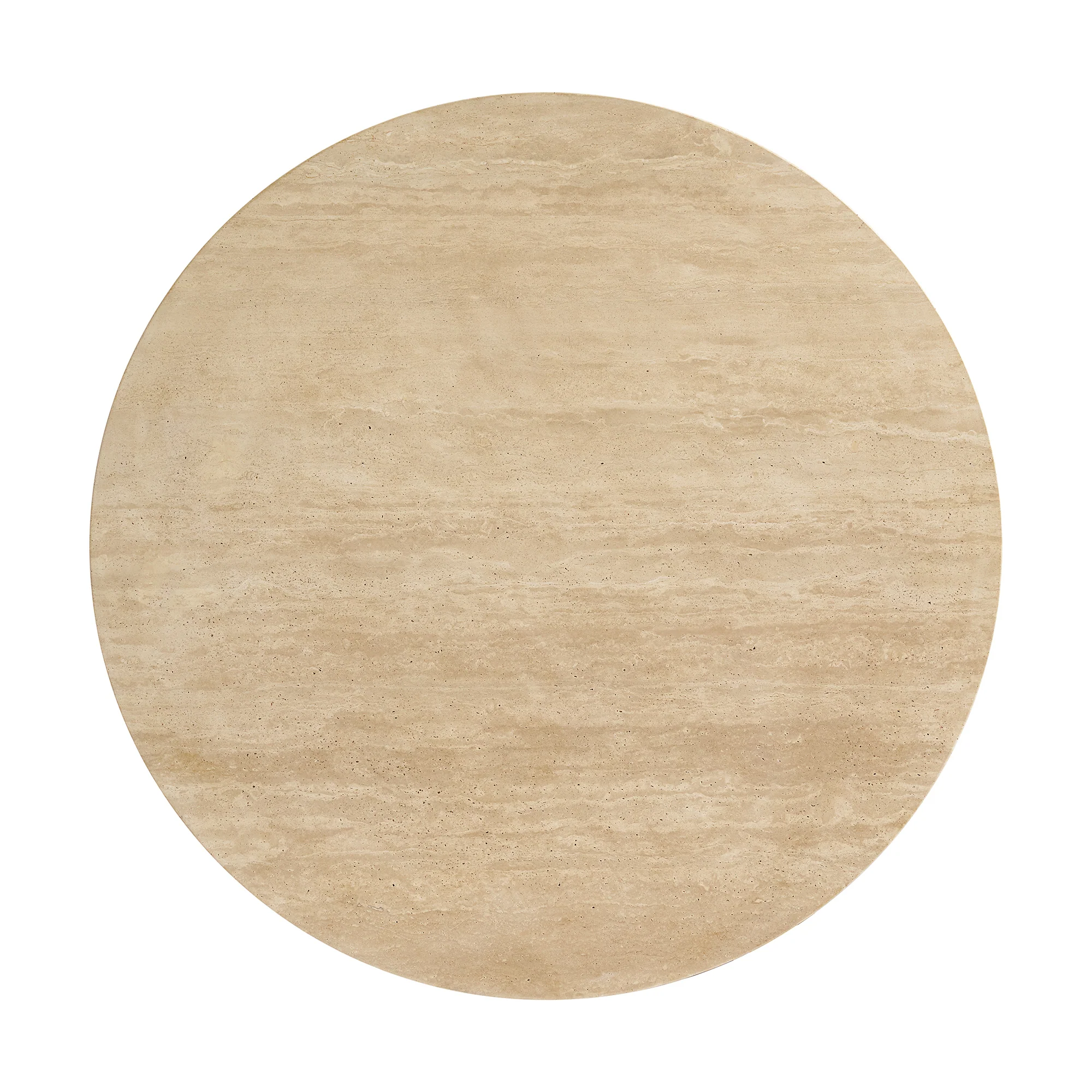 Aster 36" Round Reeded Coffee Table | Travertine Top - Image 5