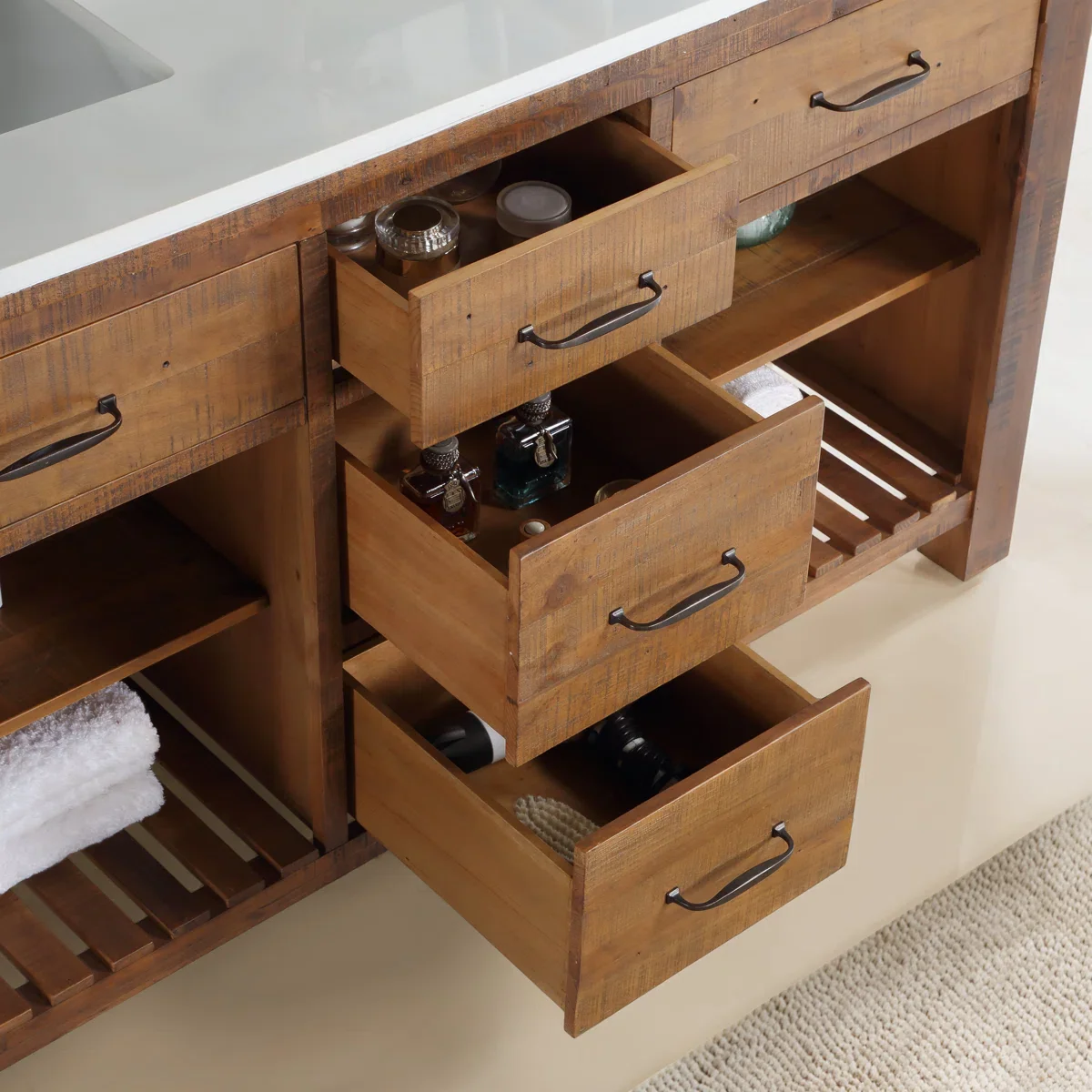 Banff 60" Width Single Bathroom Vanity - Image 6