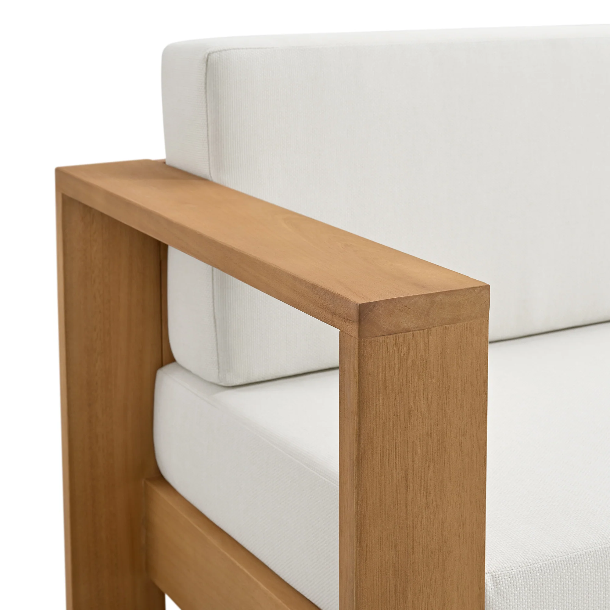 Basel 68" Outdoor Sofa in Oiled Eucalyptus - Image 4