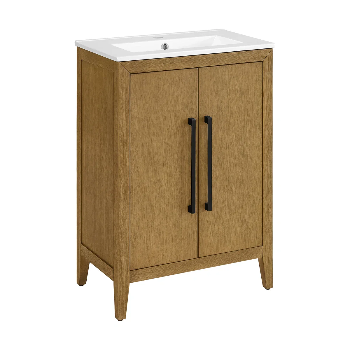 Bergen 24"W x 14"D Single Bathroom Vanity | White Porcelain Countertop - Image 11