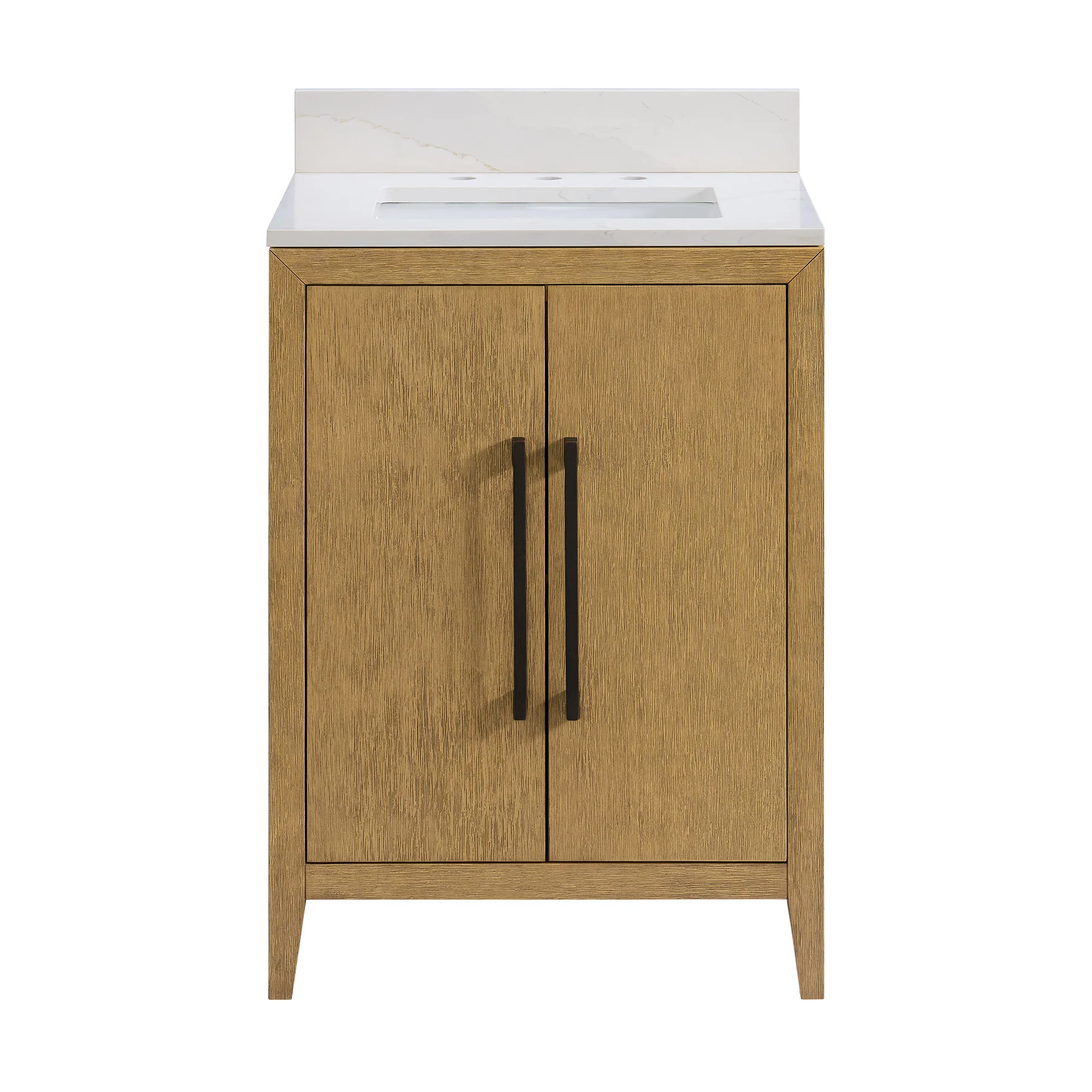 Bergen 24"W x 20"D RTA Single Bathroom Vanity | Calacatta Gold Quartz Countertop - Image 5