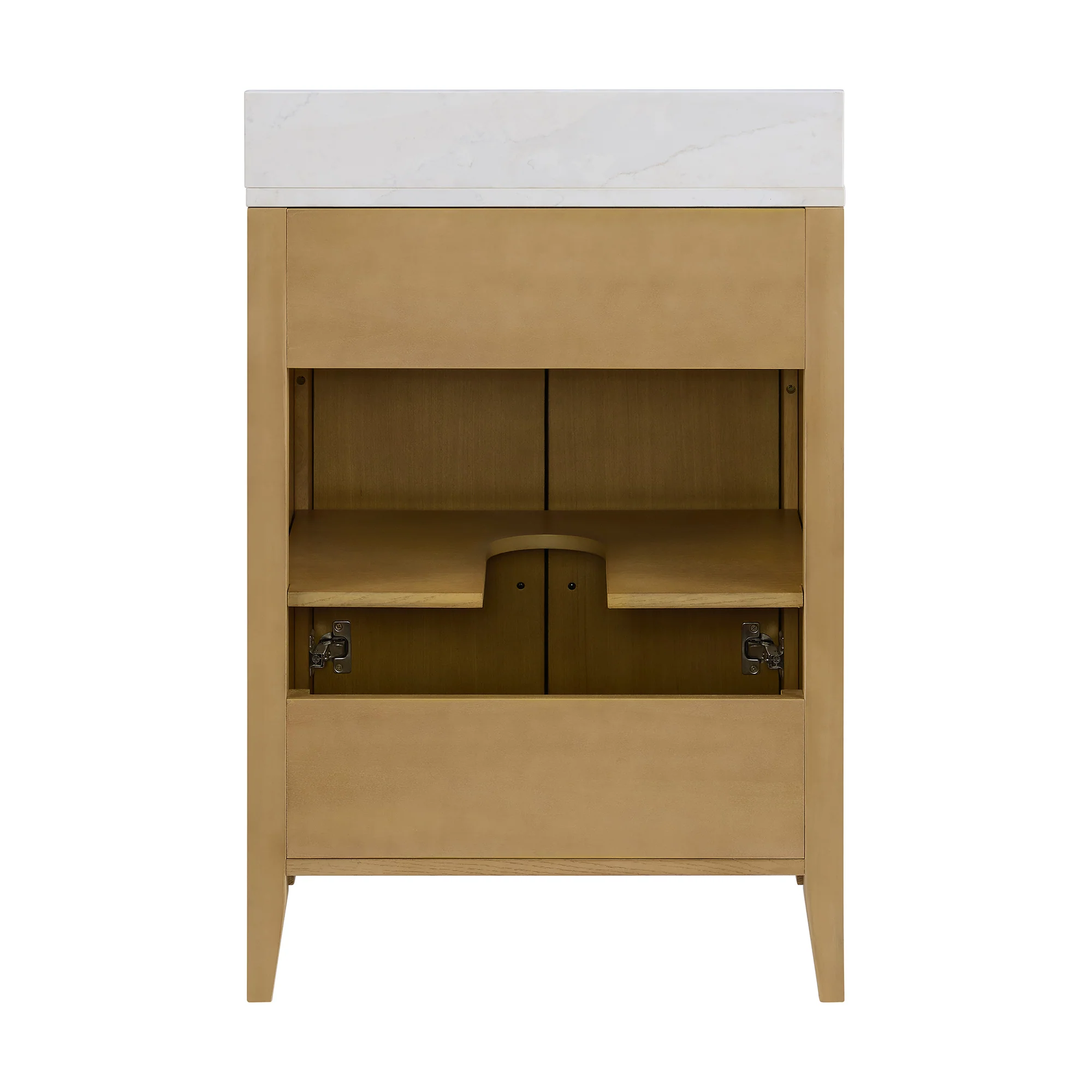 Bergen 24"W x 20"D RTA Single Bathroom Vanity | Calacatta Gold Quartz Countertop - Image 13