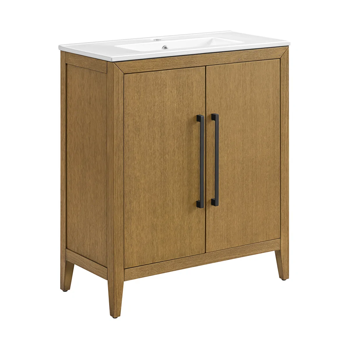 Bergen 30"W x 14"D Single Bathroom Vanity | White Porcelain Countertop - Image 11