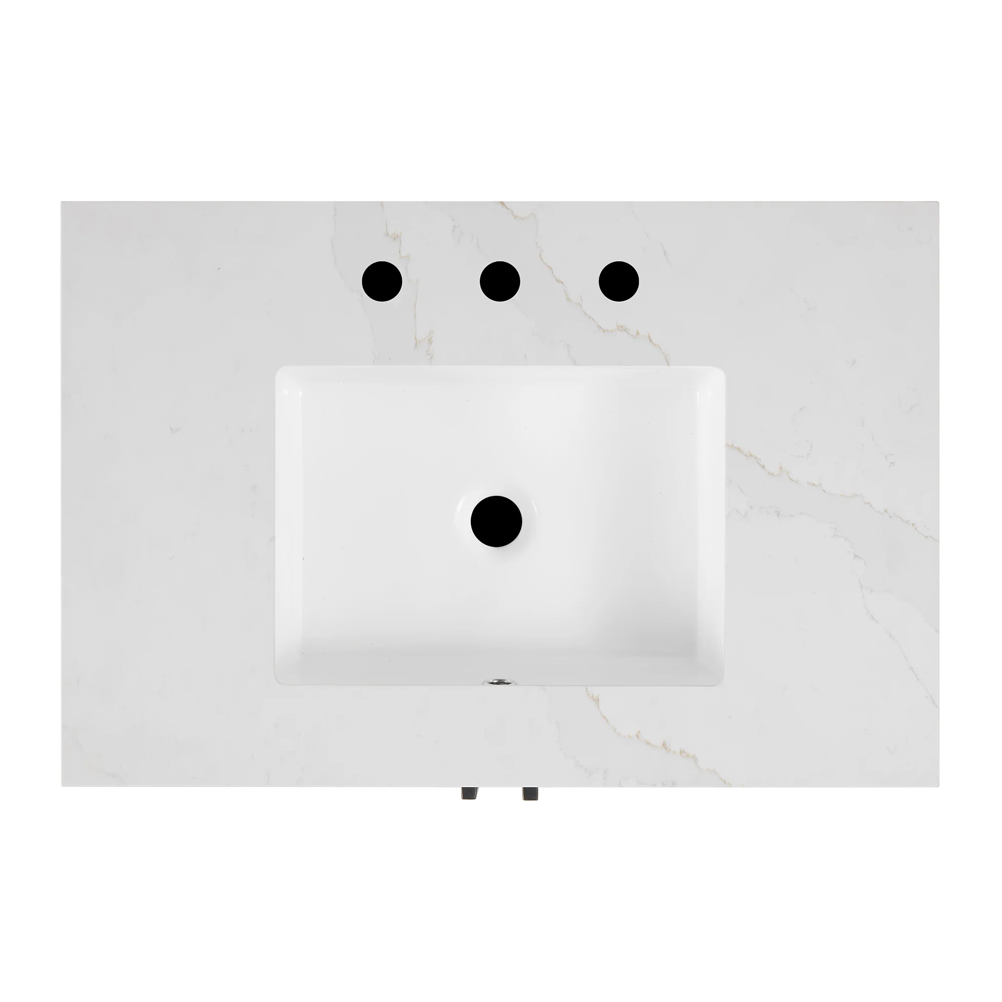 Bergen 30"W x 20"D Single Bathroom Vanity | Calacatta Gold Quartz Countertop - Image 10