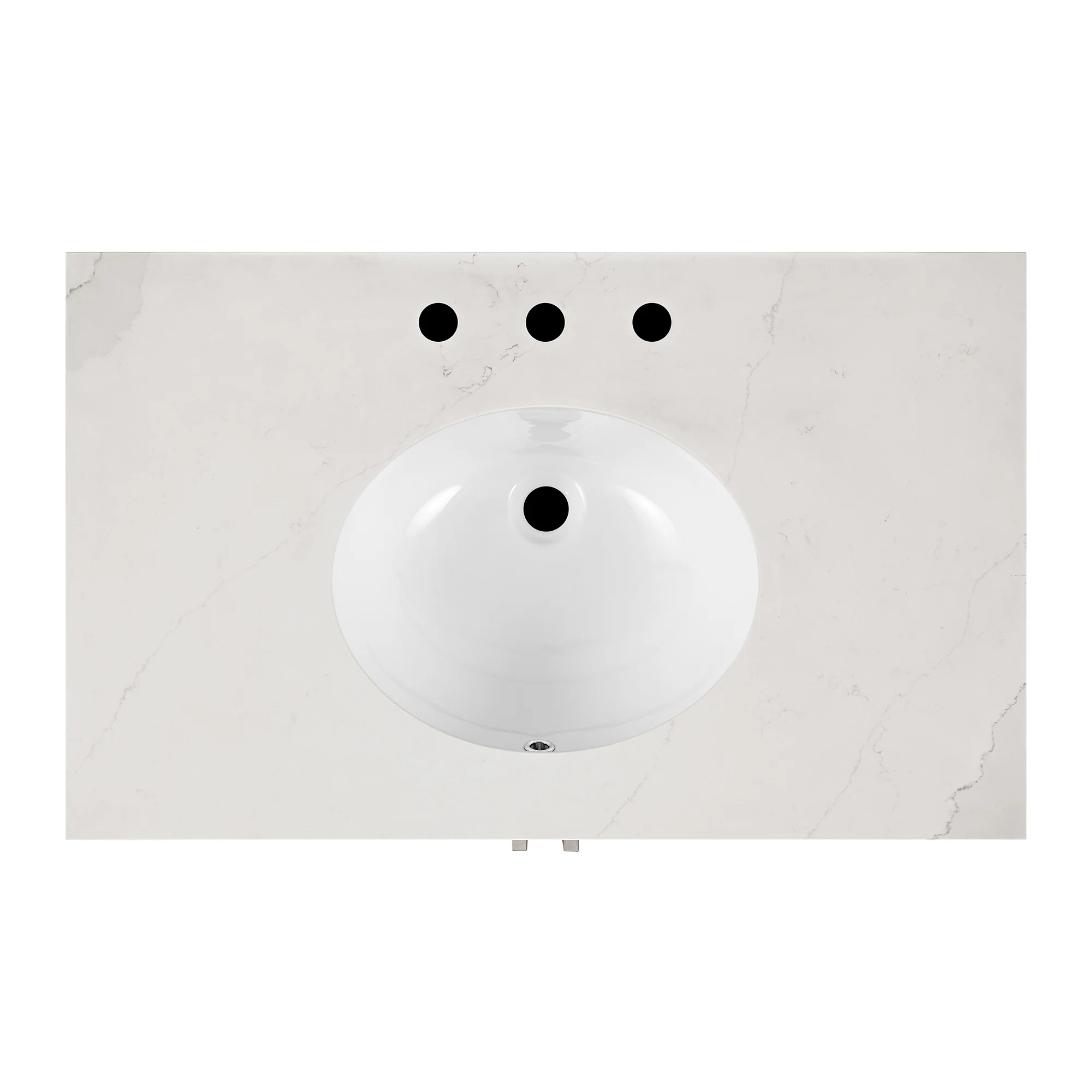 Bergen 36" Single Bathroom Vanity | Enhanced White Oak | Calacatta Gold Quartz - Image 11