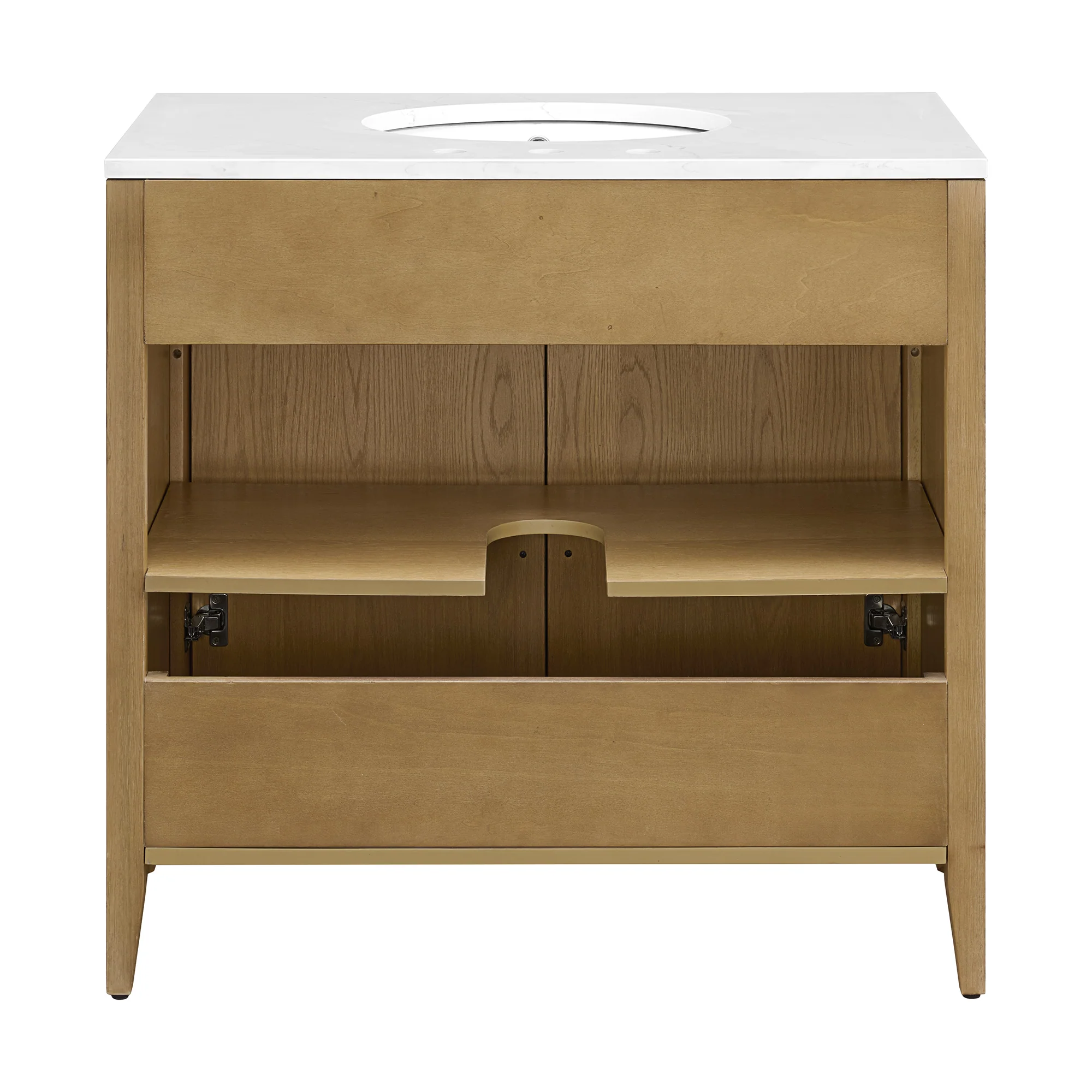 Bergen 36"W x 22"D  Single Bathroom Vanity | Calacatta Gold Quartz Countertop - Image 11