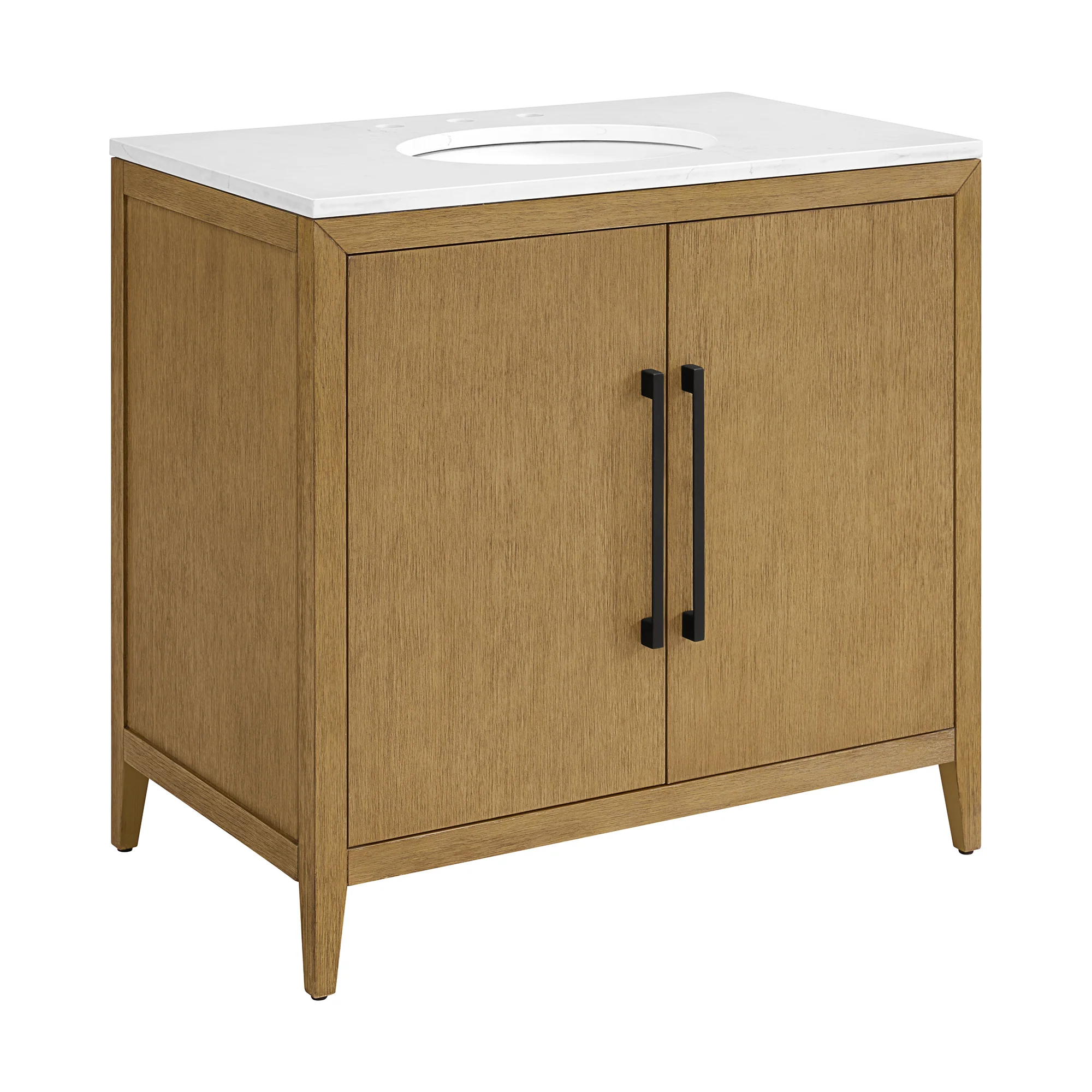 Bergen 36"W x 22"D  Single Bathroom Vanity | Calacatta Gold Quartz Countertop - Image 5
