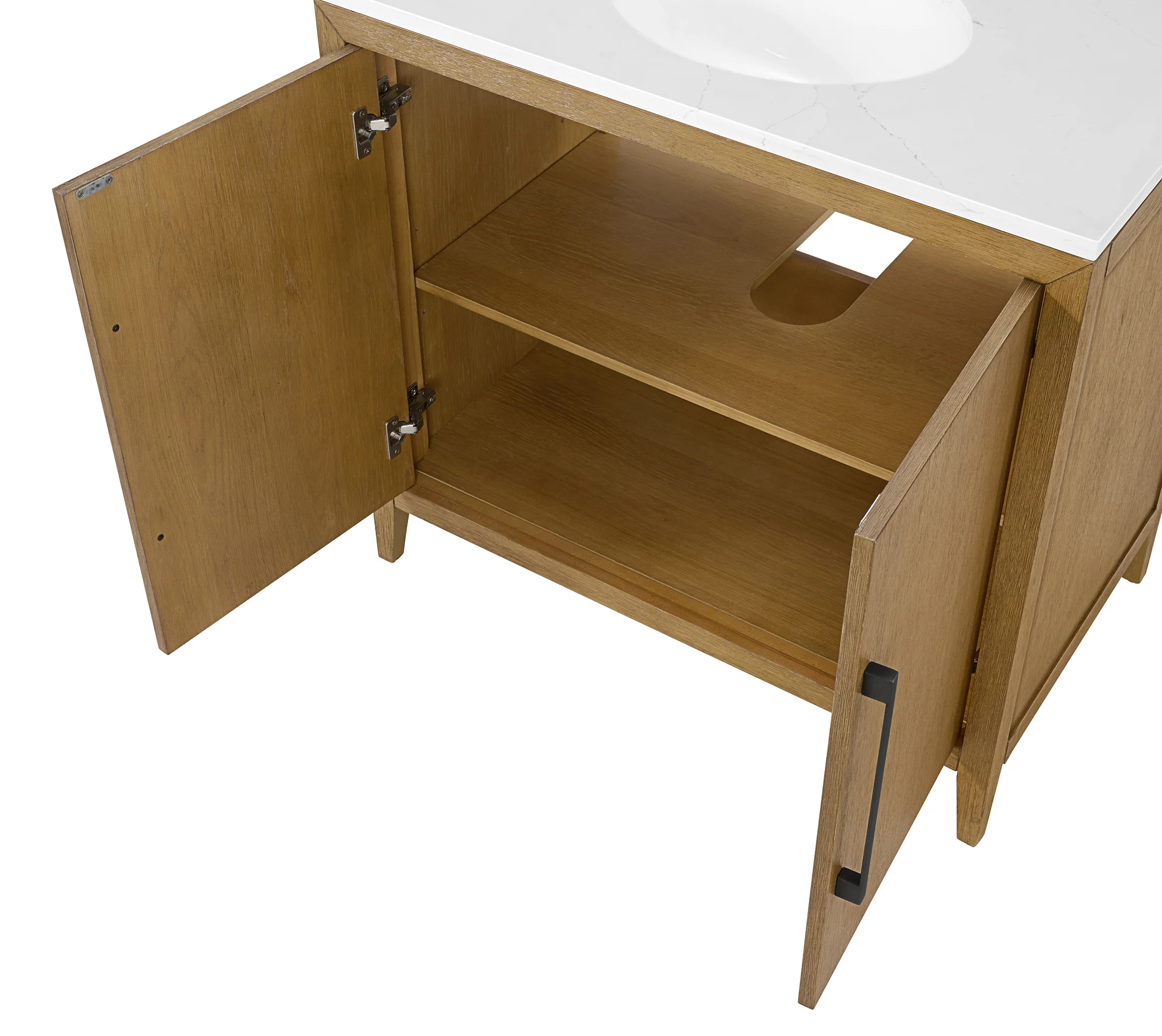 Bergen 36"W x 22"D  Single Bathroom Vanity | Calacatta Gold Quartz Countertop - Image 7