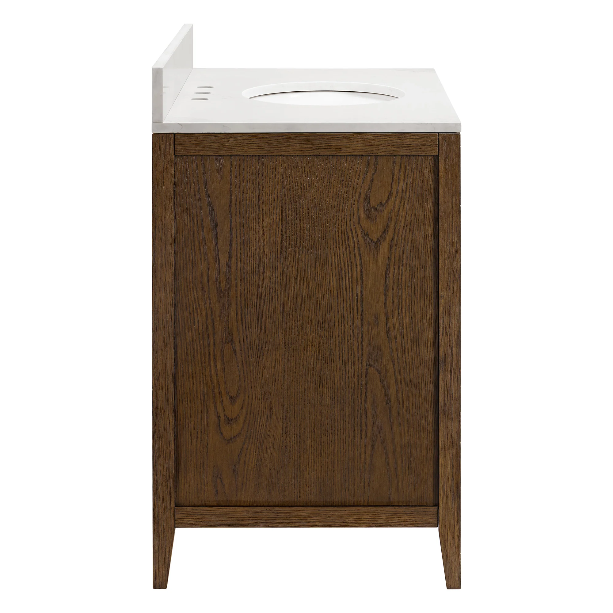 Bergen 36"W x 22"D Single Sink Bathroom Vanity | Enhanced Brown Oak | Calacatta Gold Quartz - Image 10