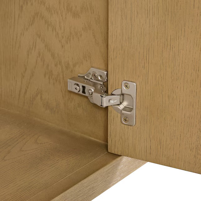 Bergen 54" Single Bathroom Vanity in Wire Brushed Oak | White Statuario Quartz Countertop - Image 8