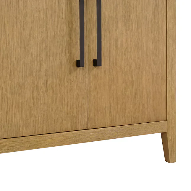 Bergen 72" Double Bathroom Vanity in Wire Brushed Oak | White Statuario Quartz Countertop - Image 11