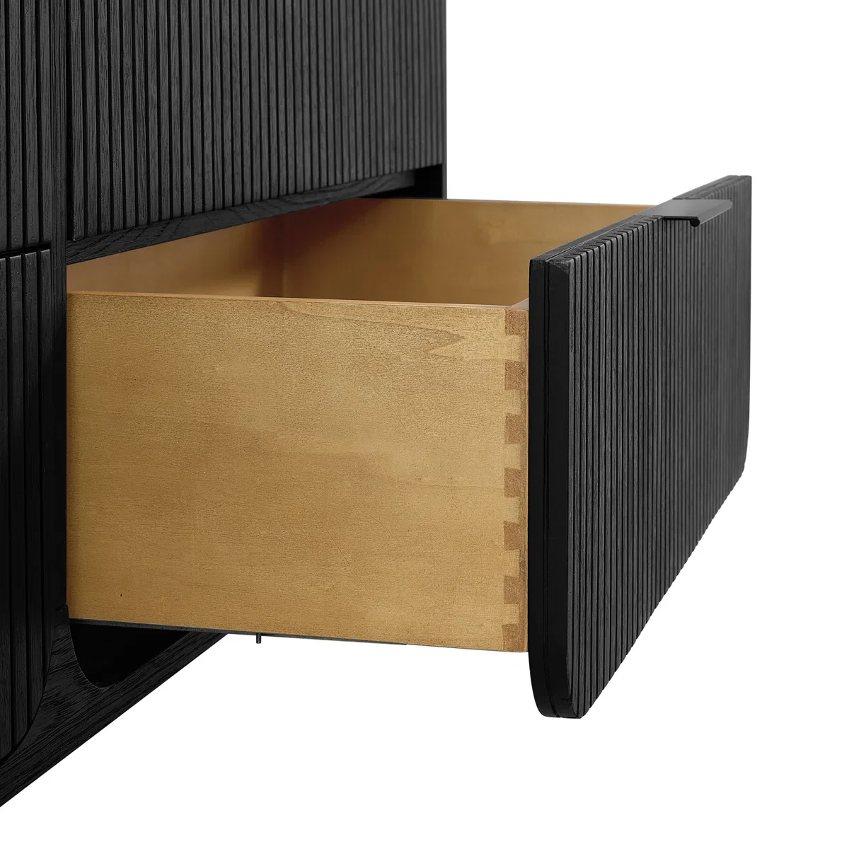 Bern 60" Reeded Black Oak Double Sink Bathroom Vanity | Engineered Marble Countertop - Image 6