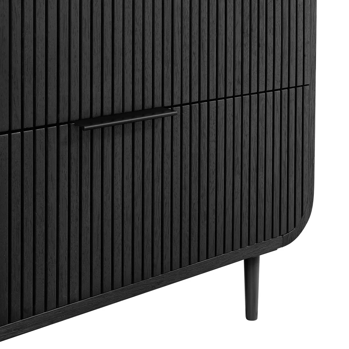 Bern 60" Reeded Black Oak Double Sink Bathroom Vanity | Engineered Marble Countertop - Image 8