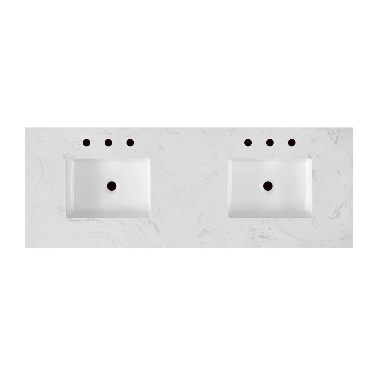 Bern 60" Reeded Black Oak Double Sink Bathroom Vanity | Engineered Marble Countertop - Image 9