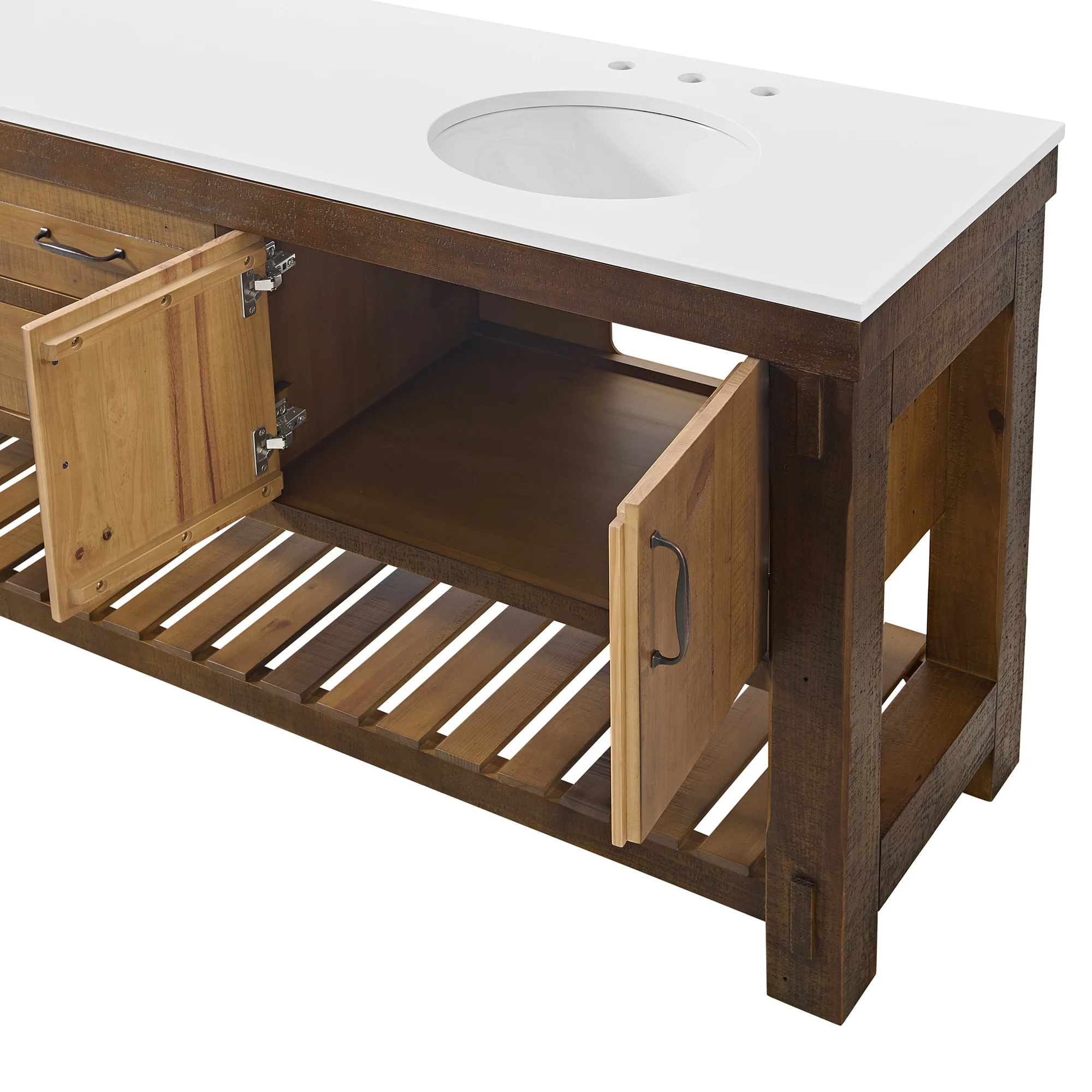 Telluride 84" Double Bathroom Vanity | Quartz Countertop - Image 5