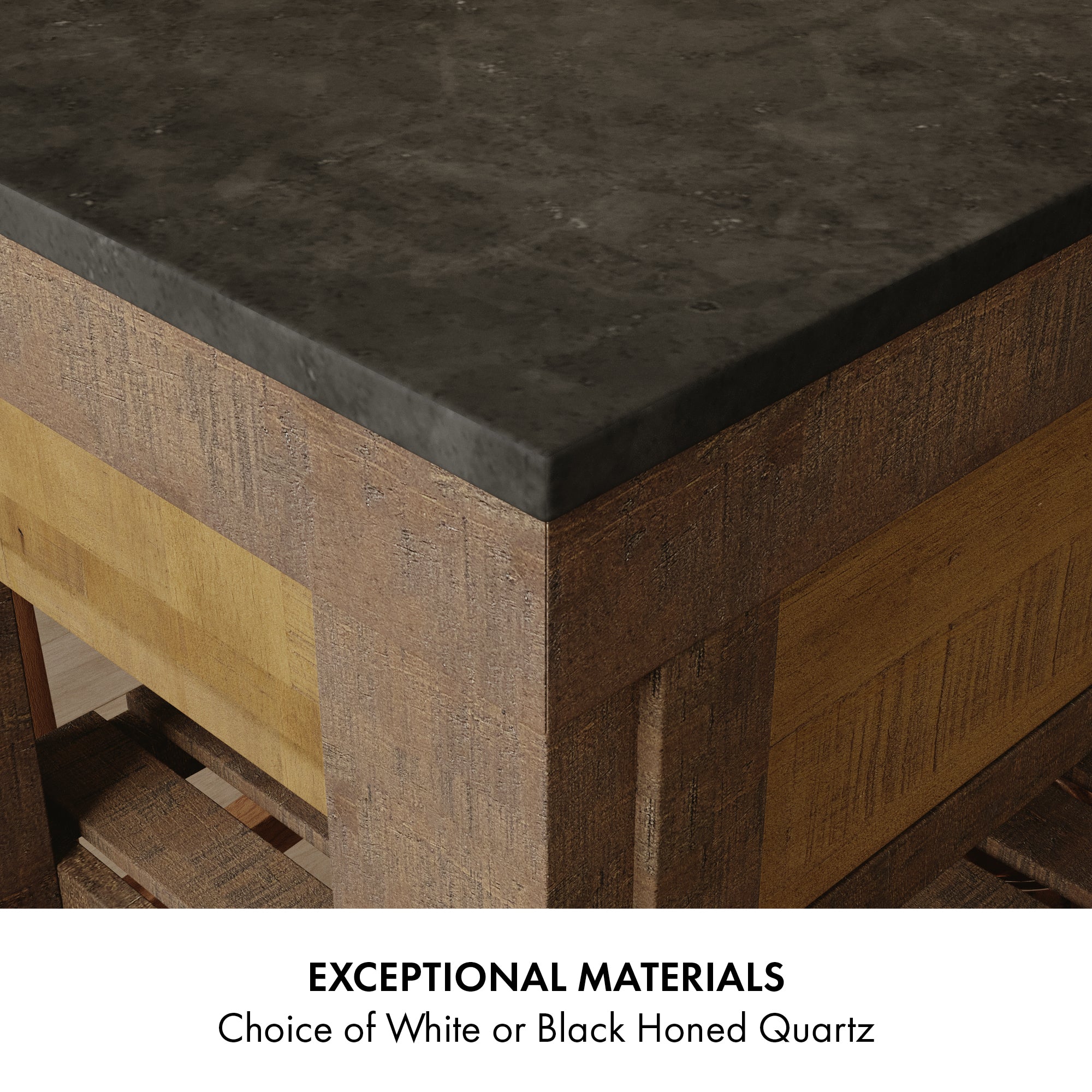 Telluride 54" Kitchen Island | Quartz Countertop - Image 16