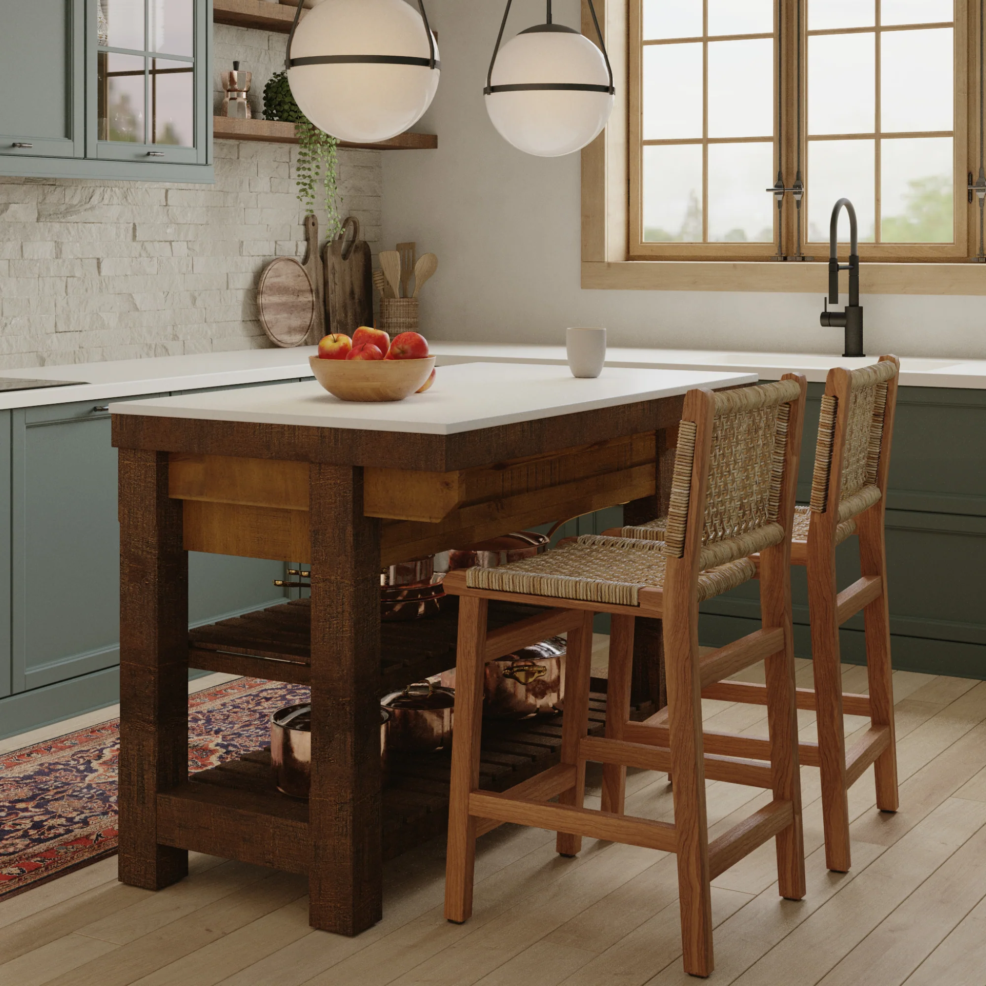 Telluride 54" Kitchen Island | Quartz Countertop - Image 23