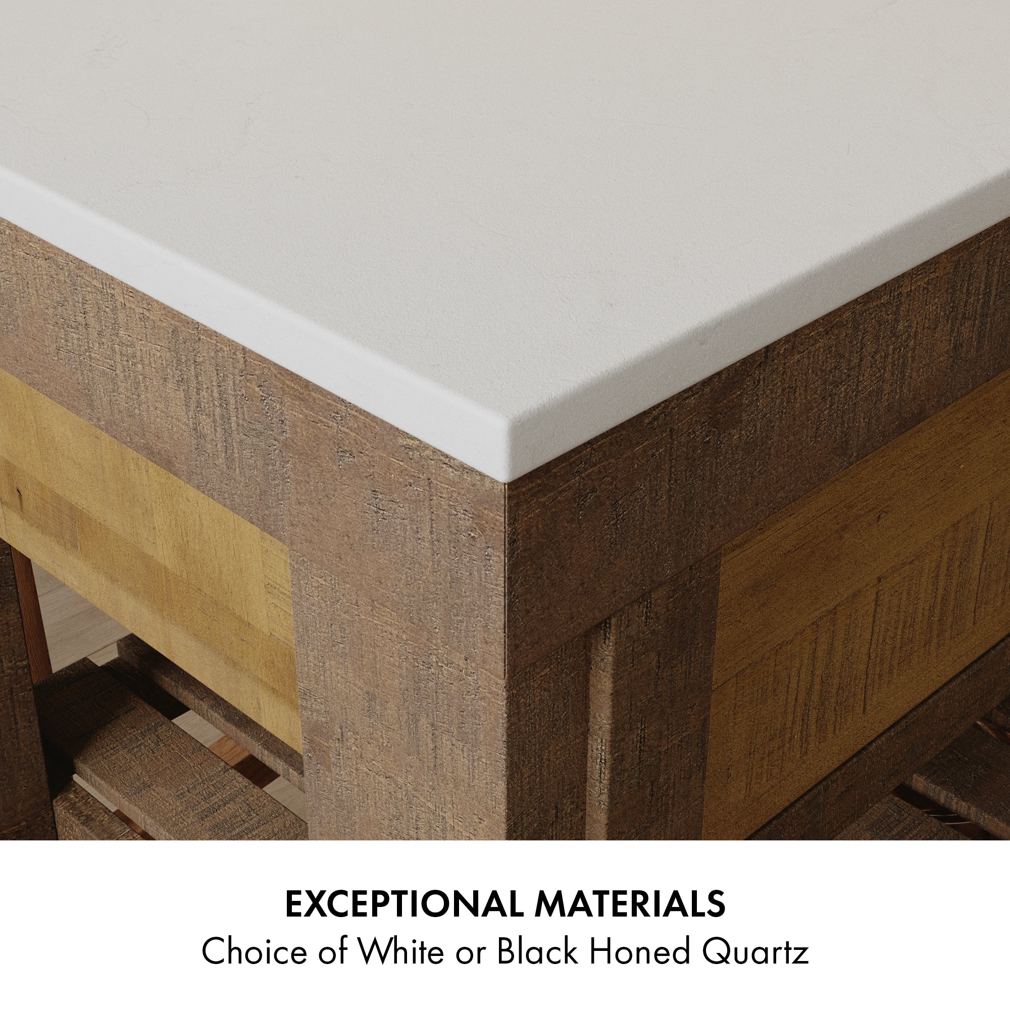 Telluride 54" Kitchen Island | Quartz Countertop - Image 32