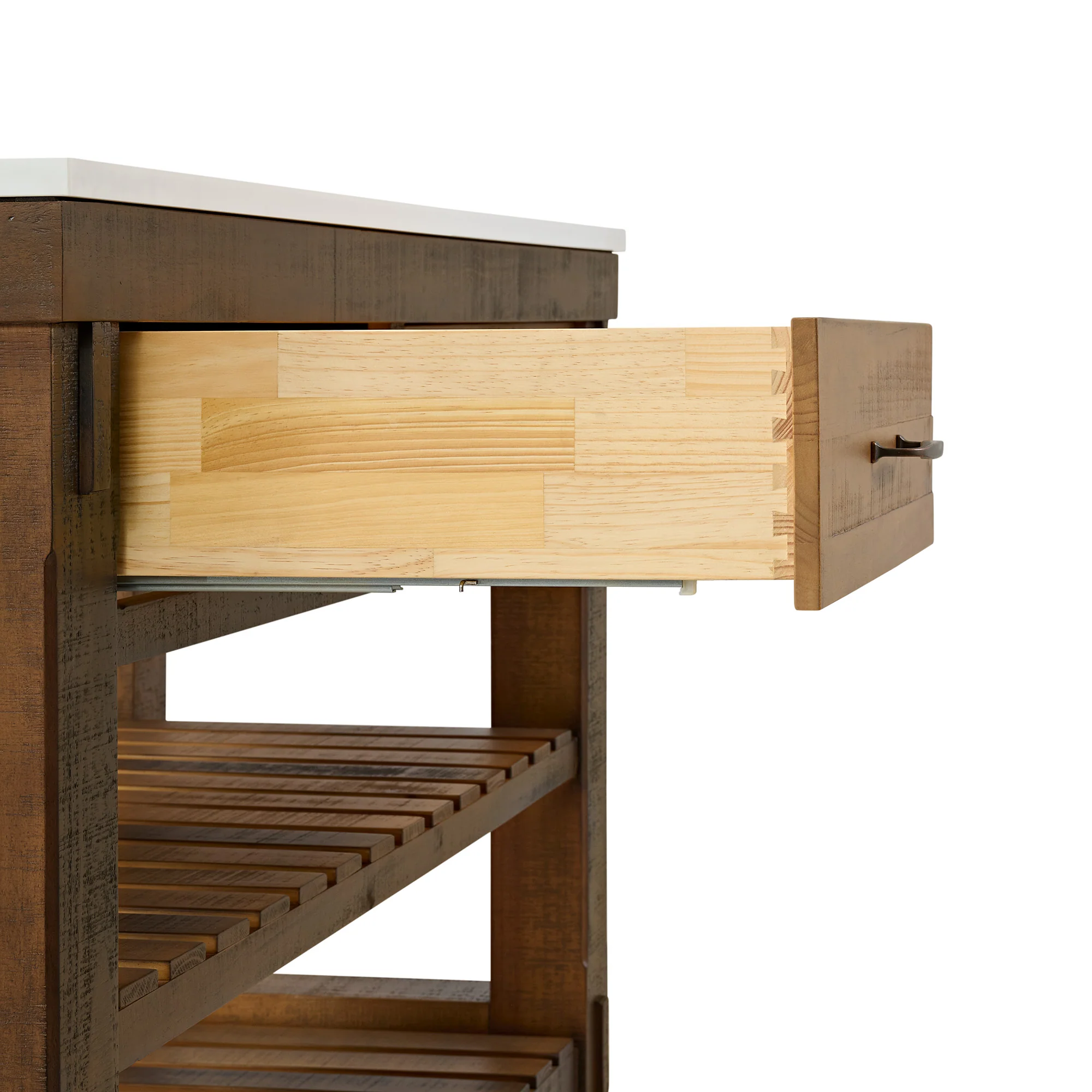 Telluride 54" Kitchen Island | Quartz Countertop - Image 35