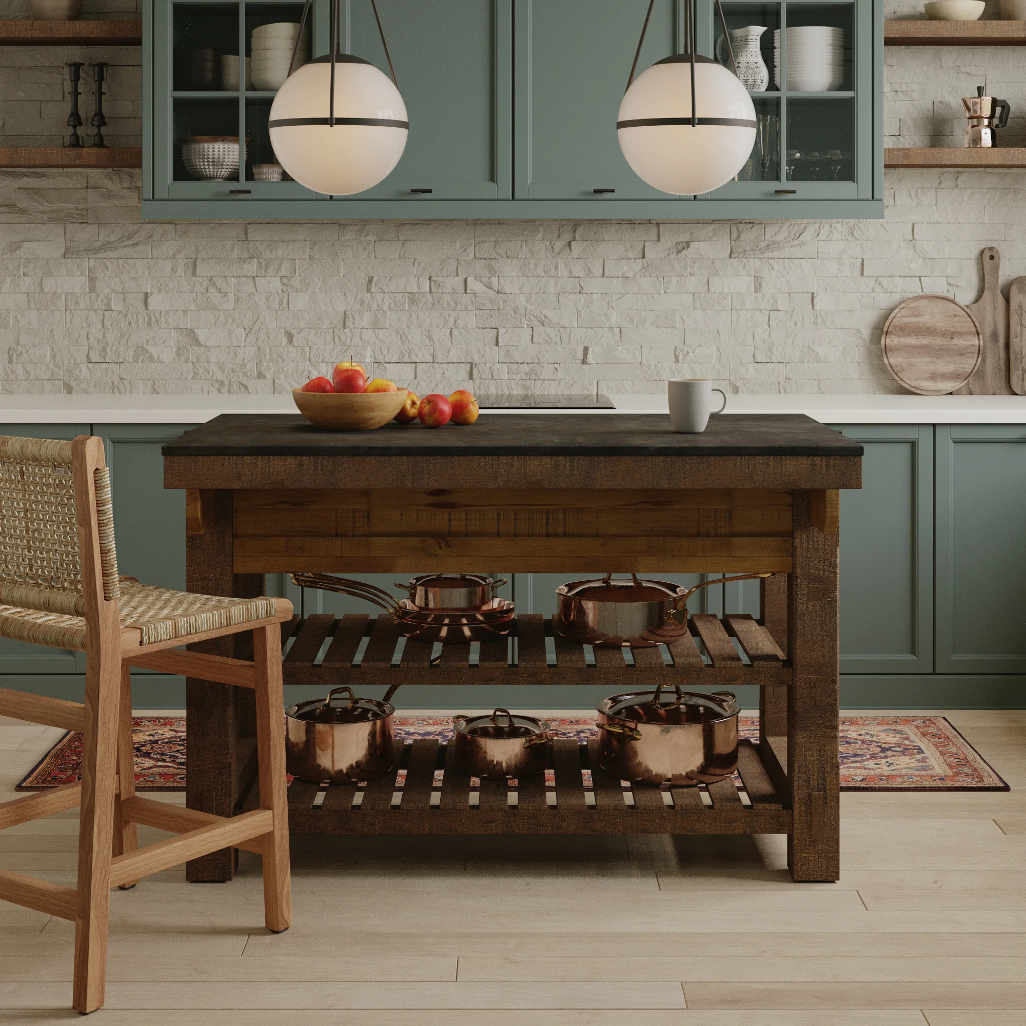 Telluride 54" Kitchen Island | Quartz Countertop - Image 5