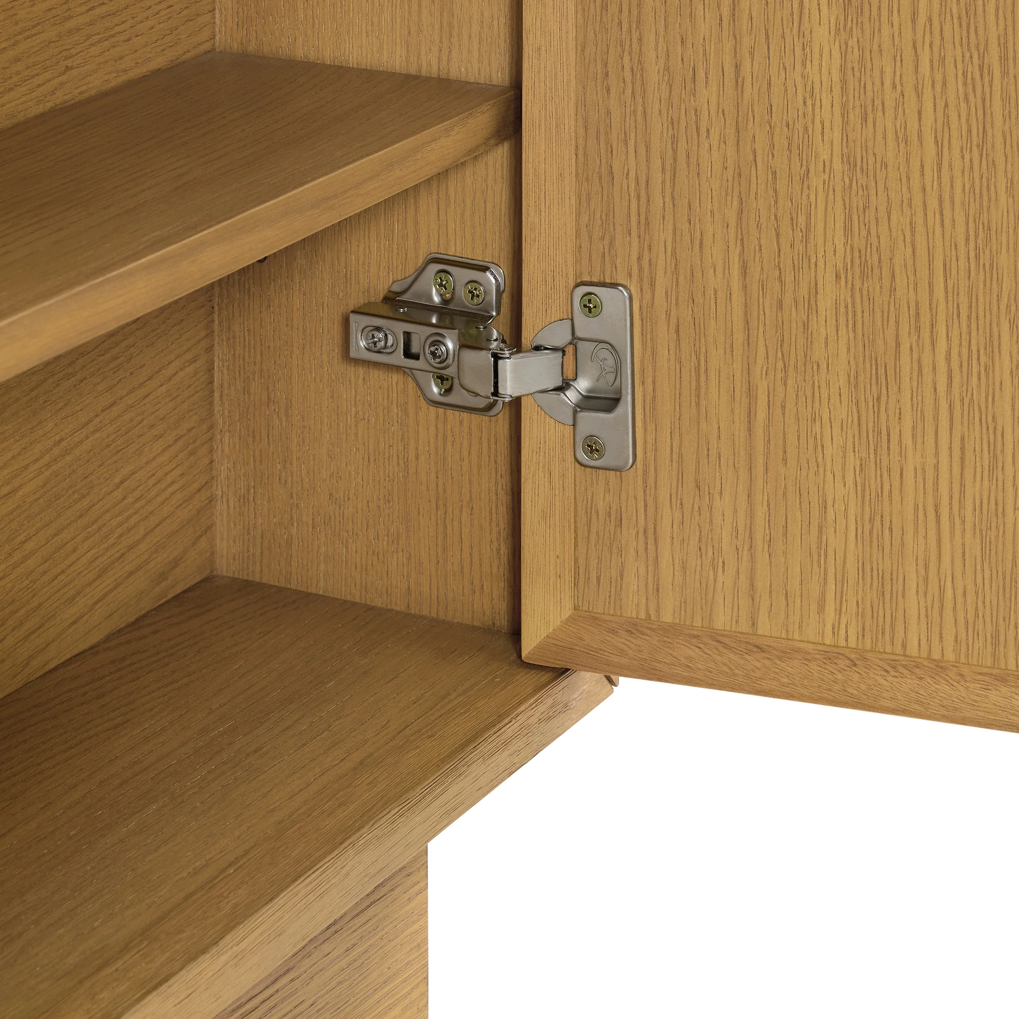 Brookline 36" Kitchen Island in Oak | White Quartz Countertop - Image 12