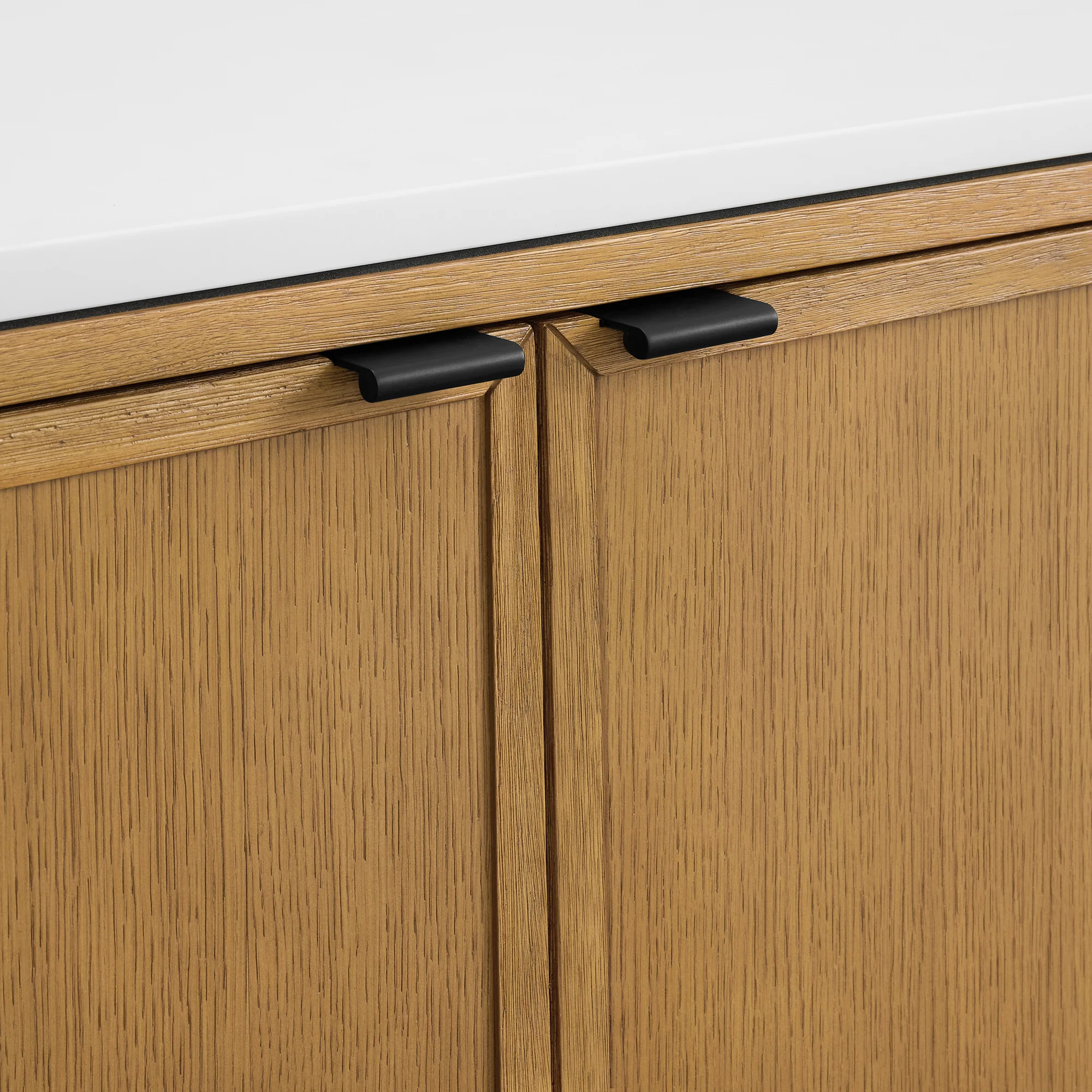 Brookline 36" Kitchen Island in Oak | White Quartz Countertop - Image 13