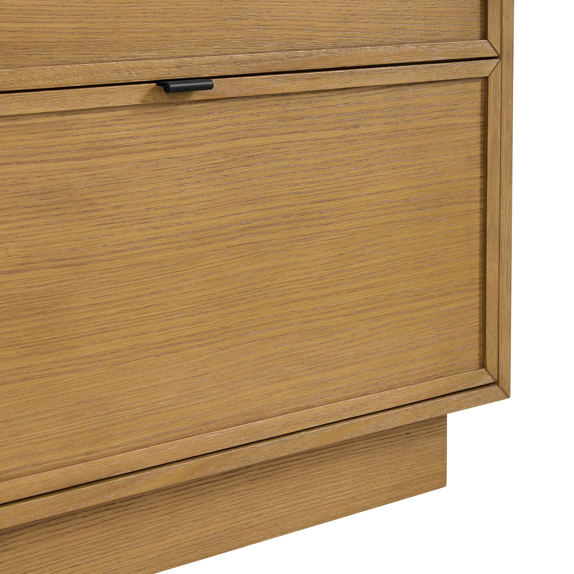 Brookline 36" Kitchen Island in Oak | White Quartz Countertop - Image 20
