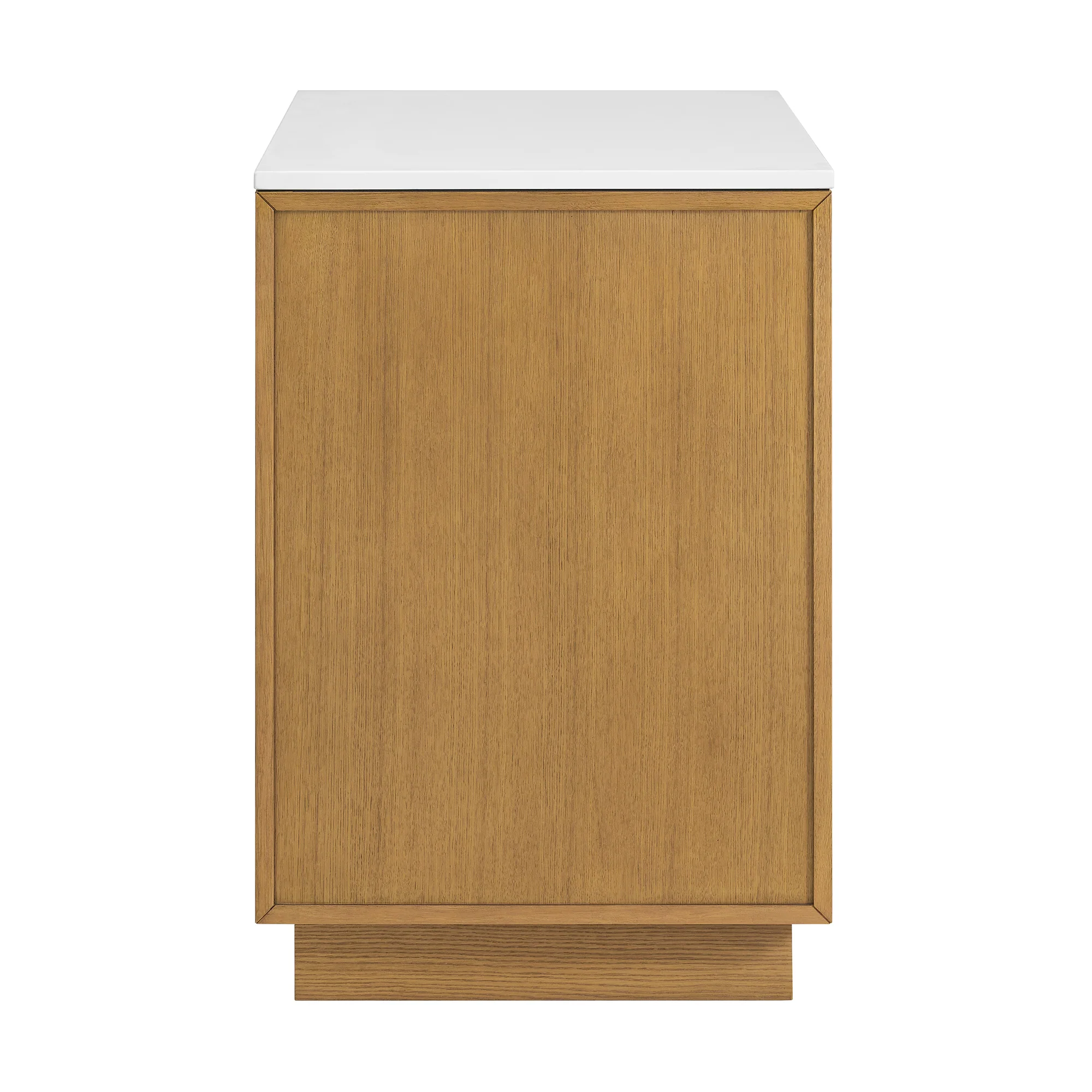 Brookline 36" Kitchen Island in Oak | White Quartz Countertop - Image 21
