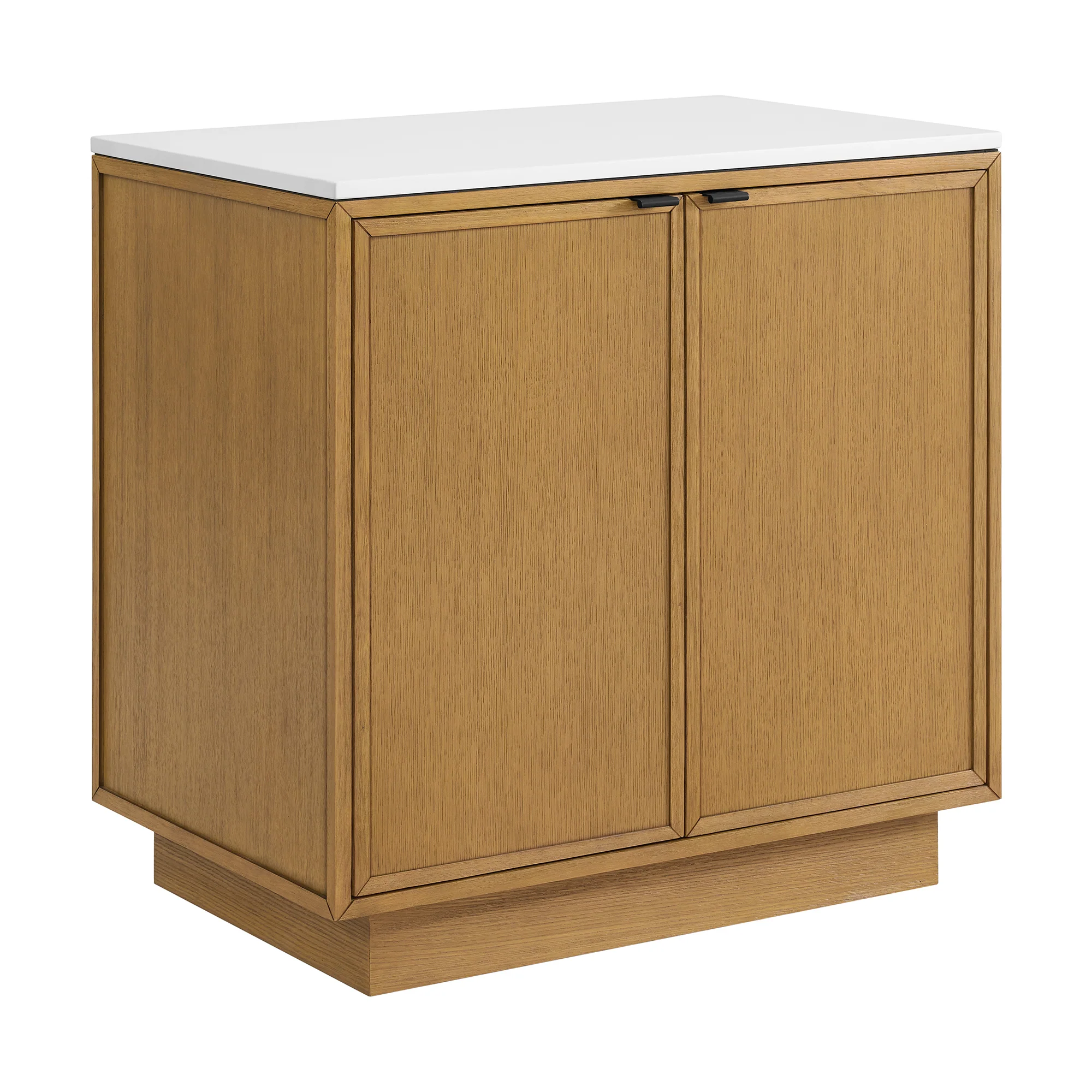 Brookline 36" Kitchen Island in Oak | White Quartz Countertop - Image 9