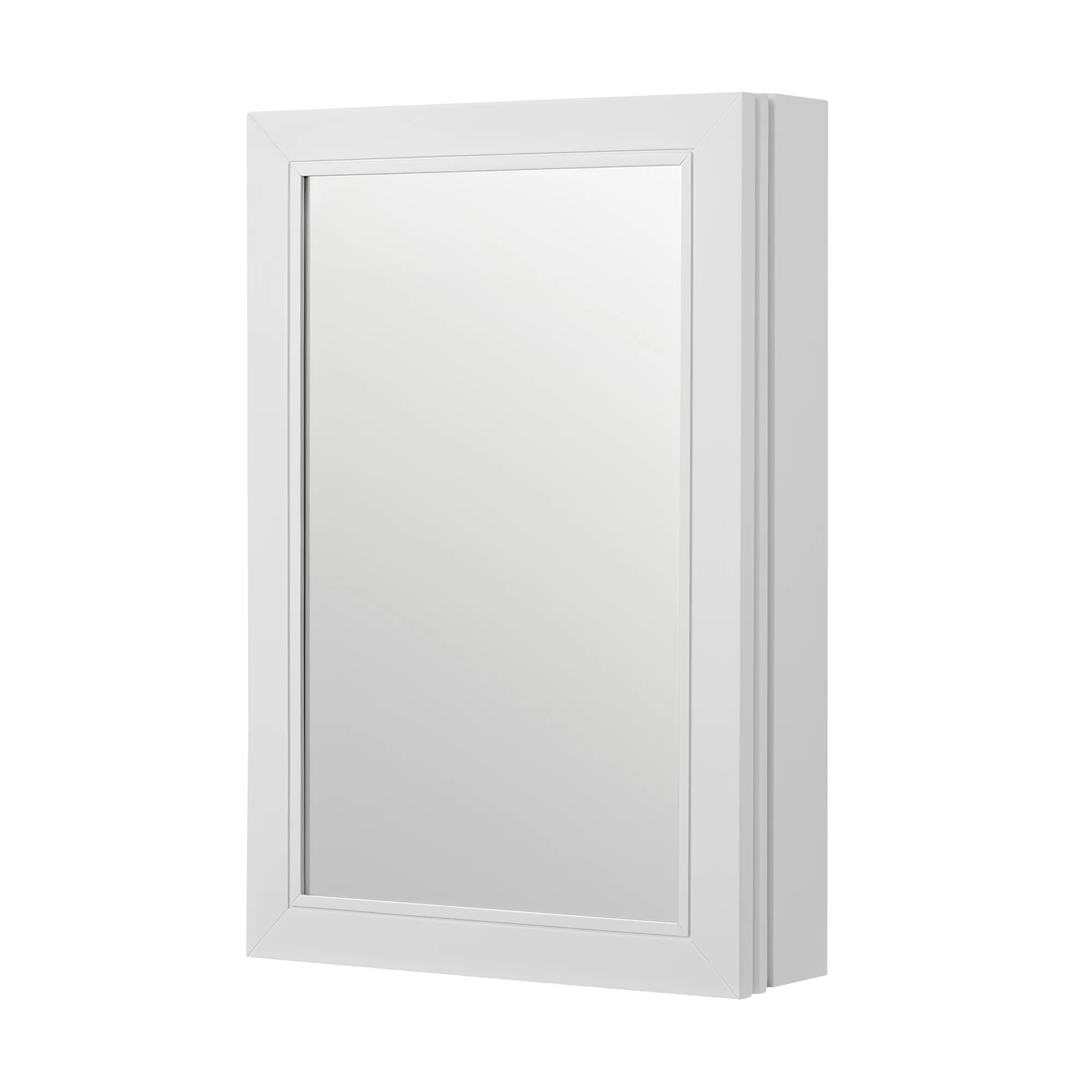 Cameron 20-inch ADA Tilt Mirror Medicine Cabinet in White Painted Wood - Image 3