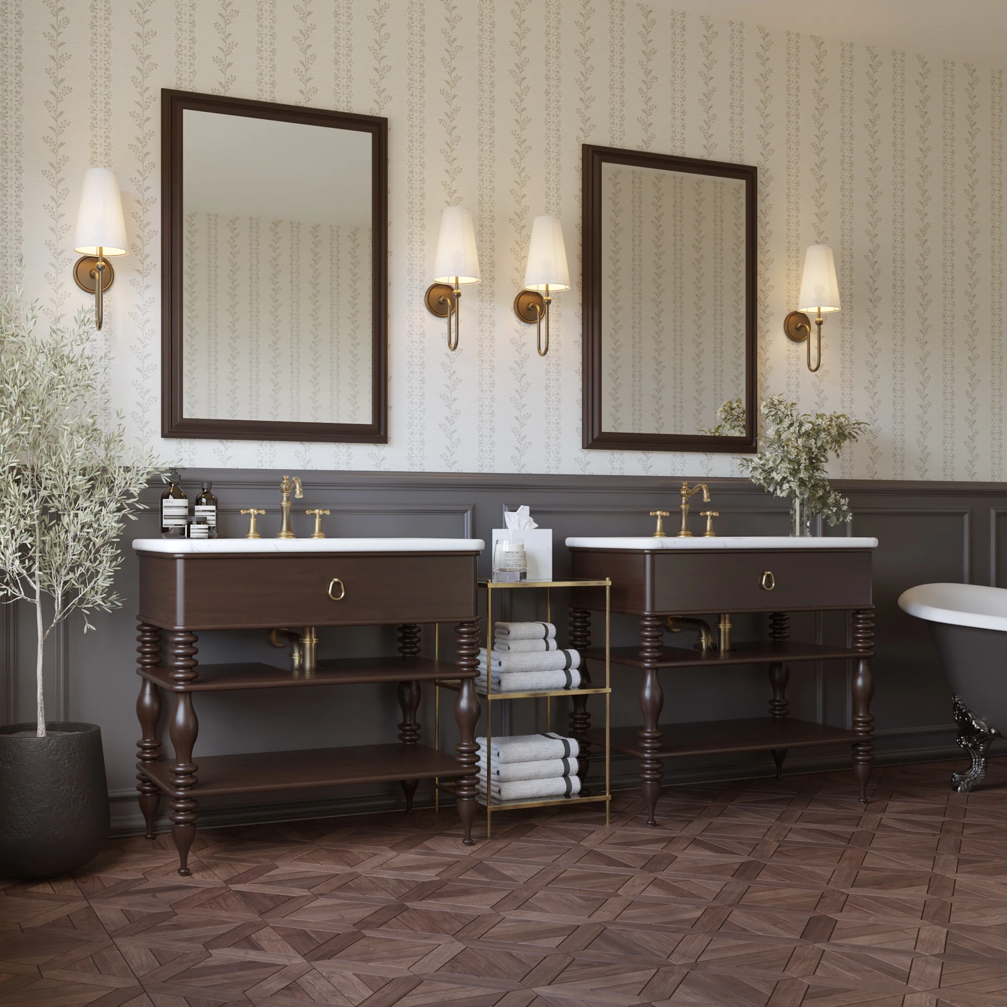 Chantilly 36" Single Sink Bathroom Vanity | Statuario Quartz Countertop - Image 3