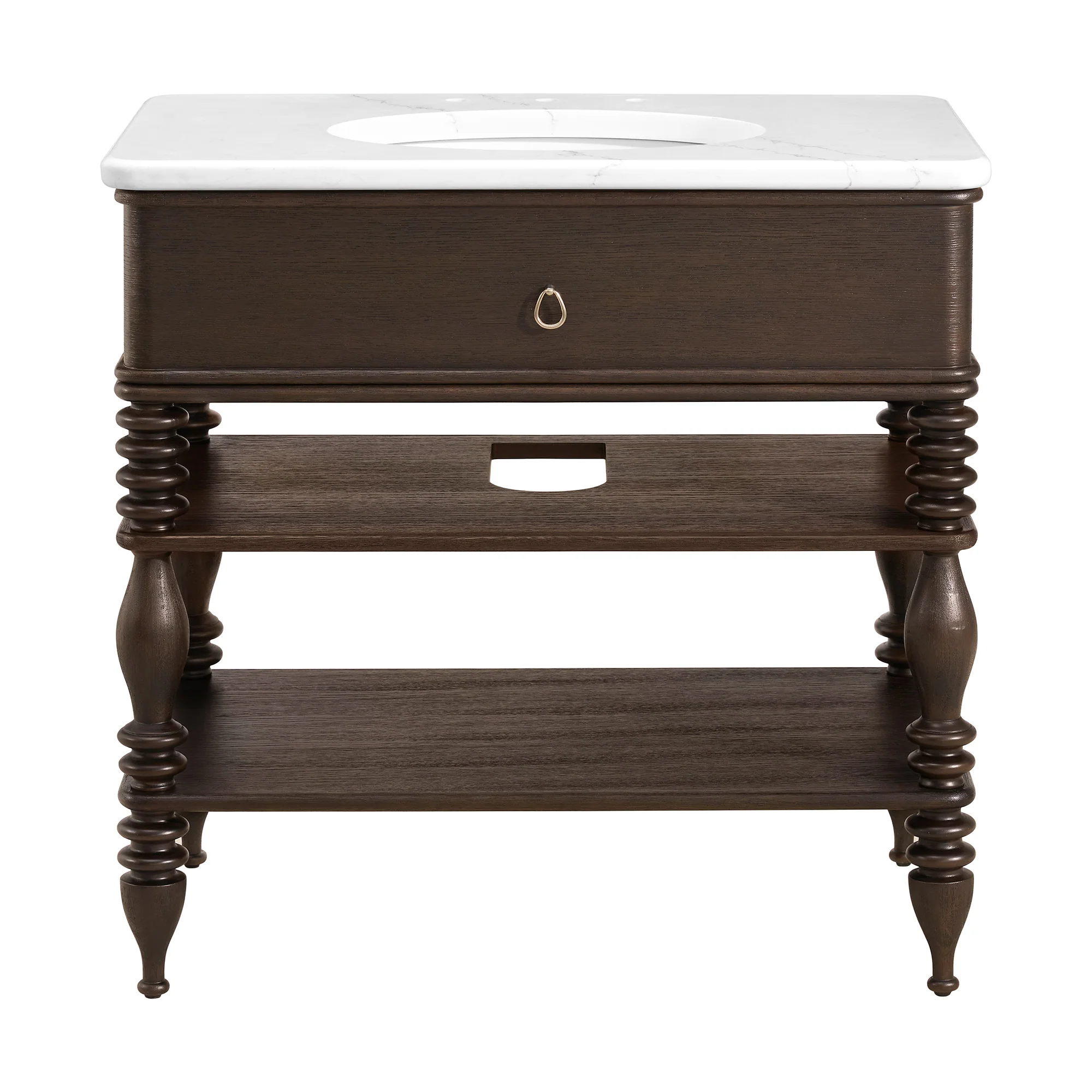 Chantilly 36" Single Sink Bathroom Vanity | Statuario Quartz Countertop - Image 5