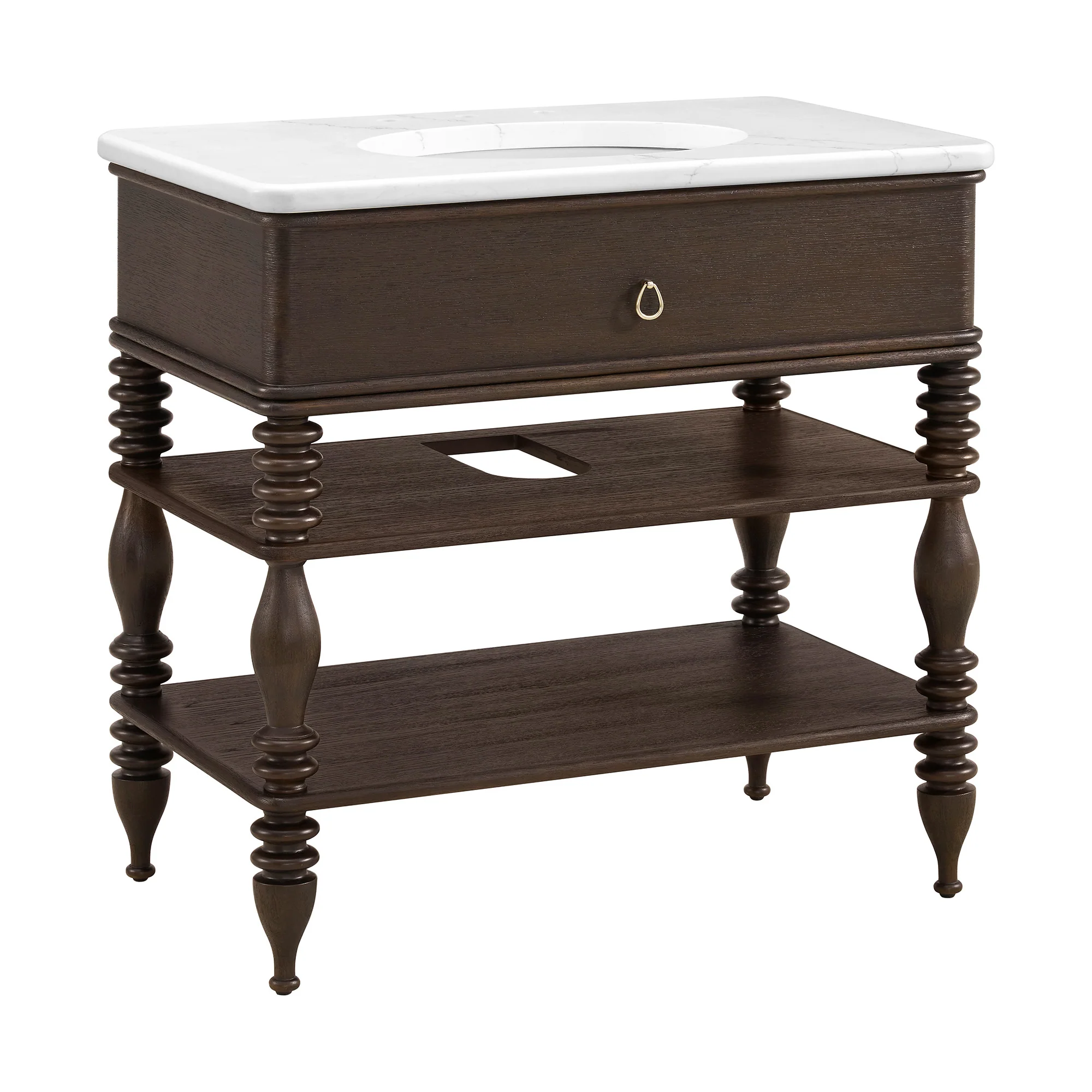 Chantilly 36" Single Sink Bathroom Vanity | Statuario Quartz Countertop - Image 6
