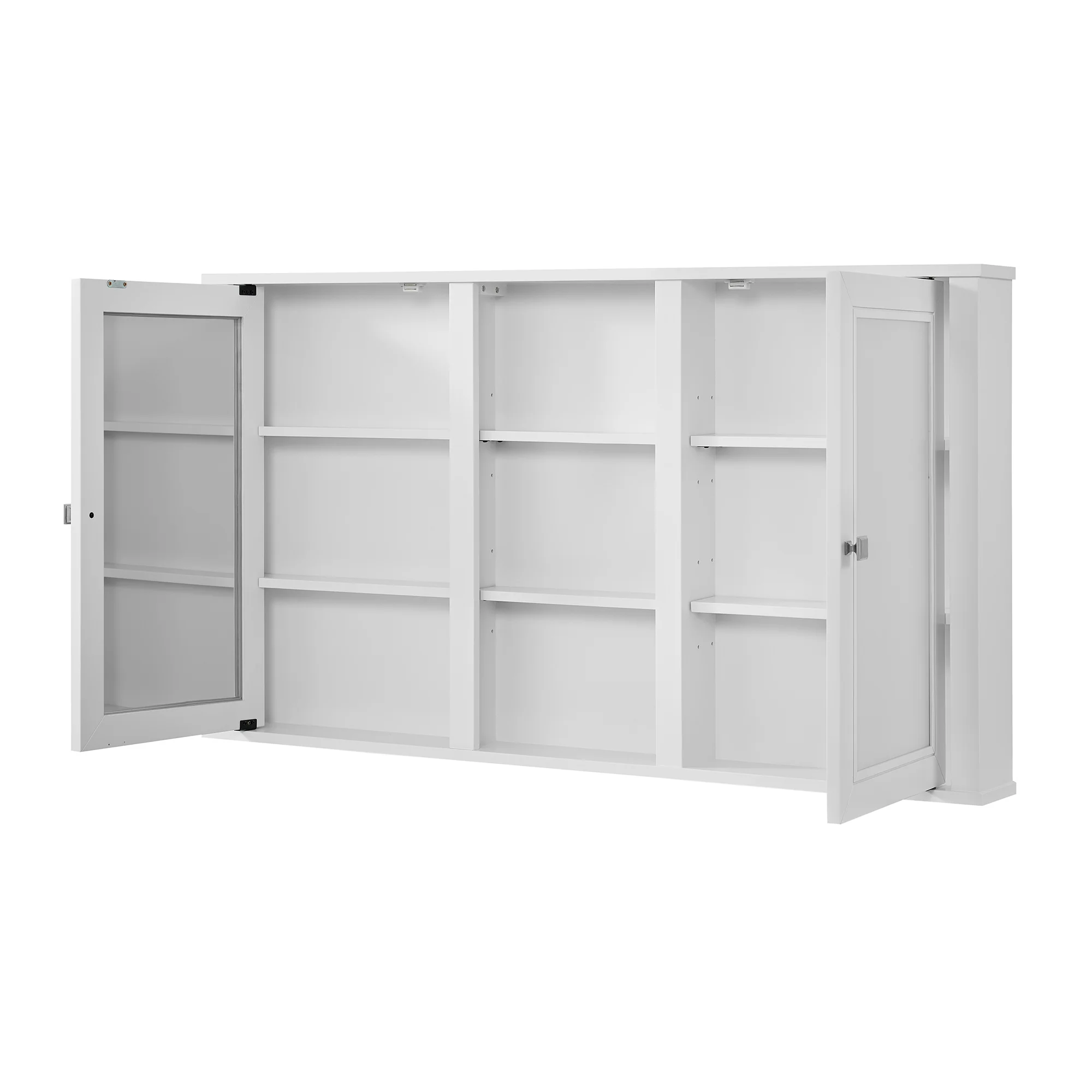 Charlotte 54" Double Reversible Door Medicine Cabinet in White - Image 10