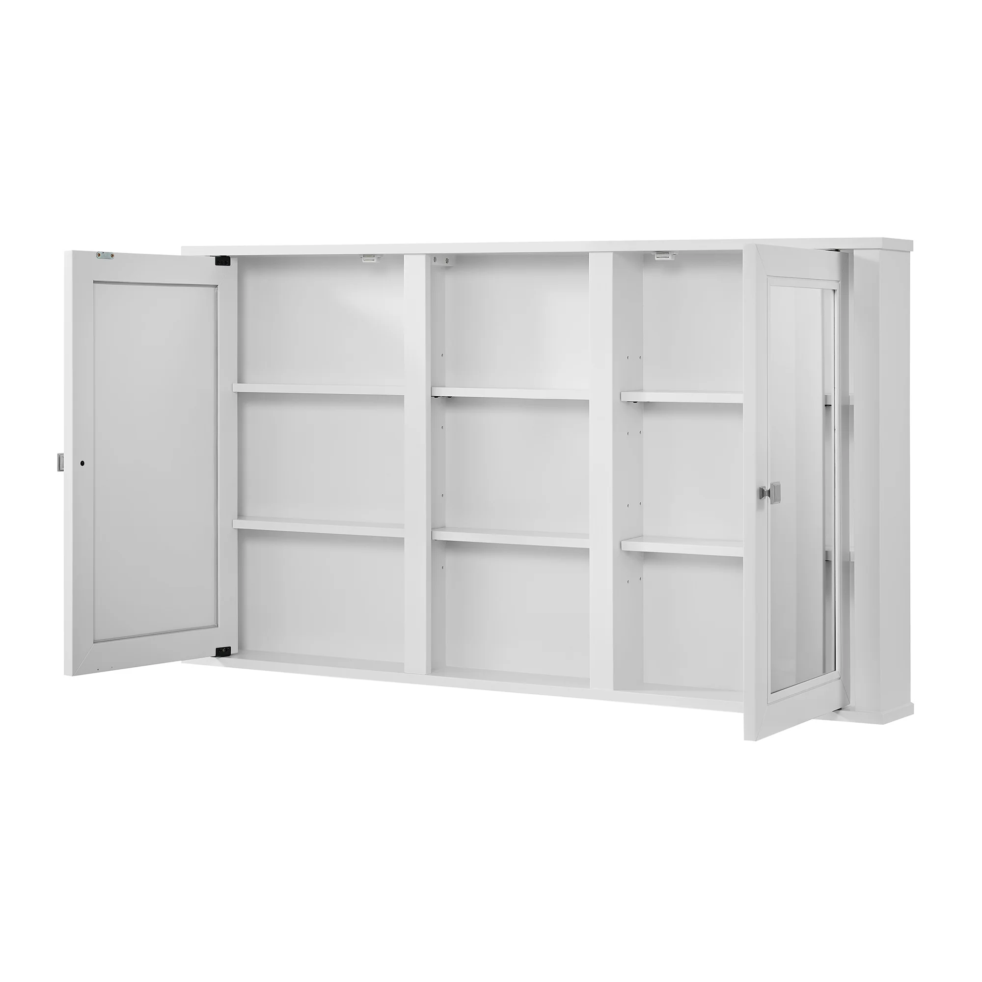 Charlotte 54" Double Reversible Door Medicine Cabinet in White - Image 8