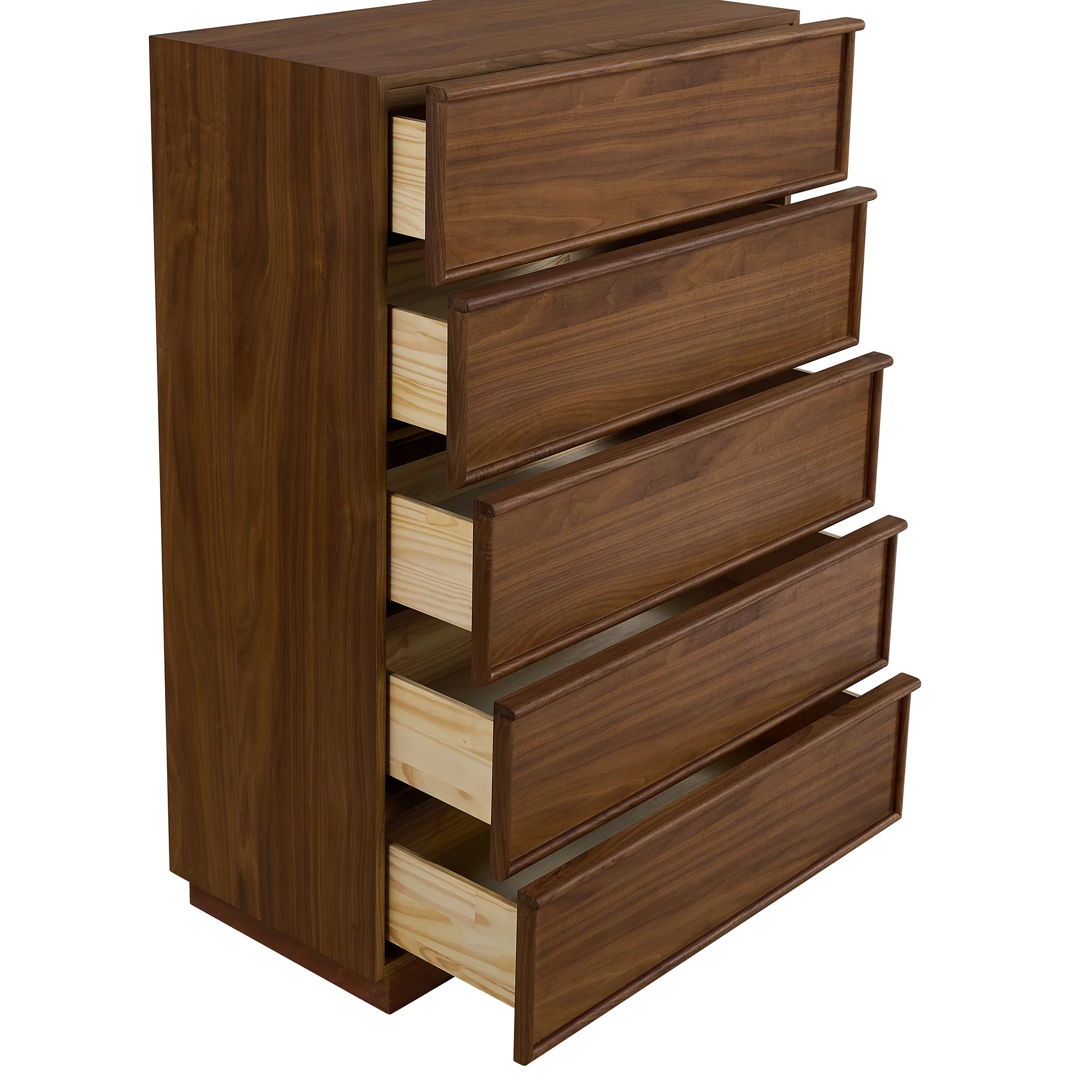 Cooper 36"  Five Drawer Tall Dresser in Natural Walnut - Image 8
