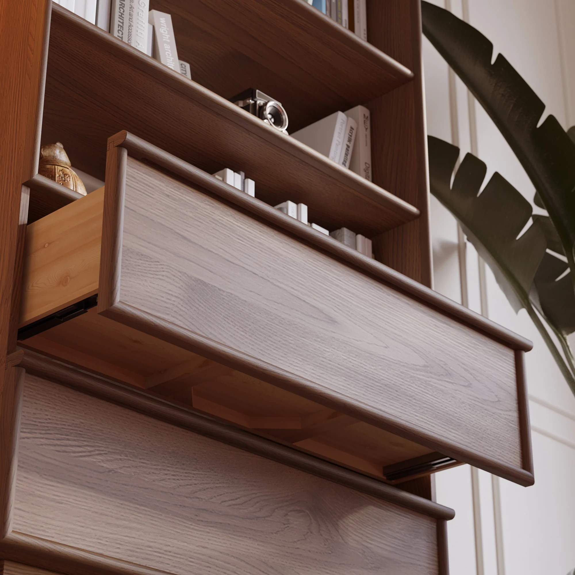 Cooper 72" Mid-Century Walnut Bookshelves - Image 11
