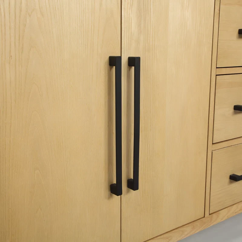 Clearance: Copenhagen 72" Double Bathroom Vanity in Natural Ash | Engineered Stone Countertop - Image 5