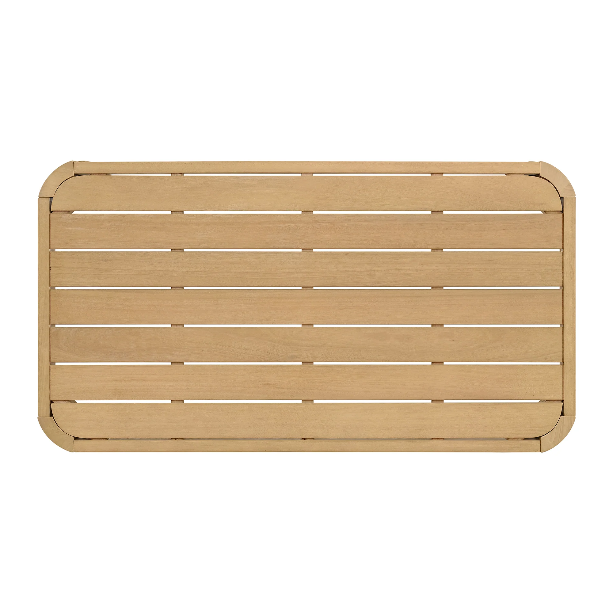 Cordelia 43" Outdoor Coffee Table in Washed Oiled Eucalyptus - Image 7
