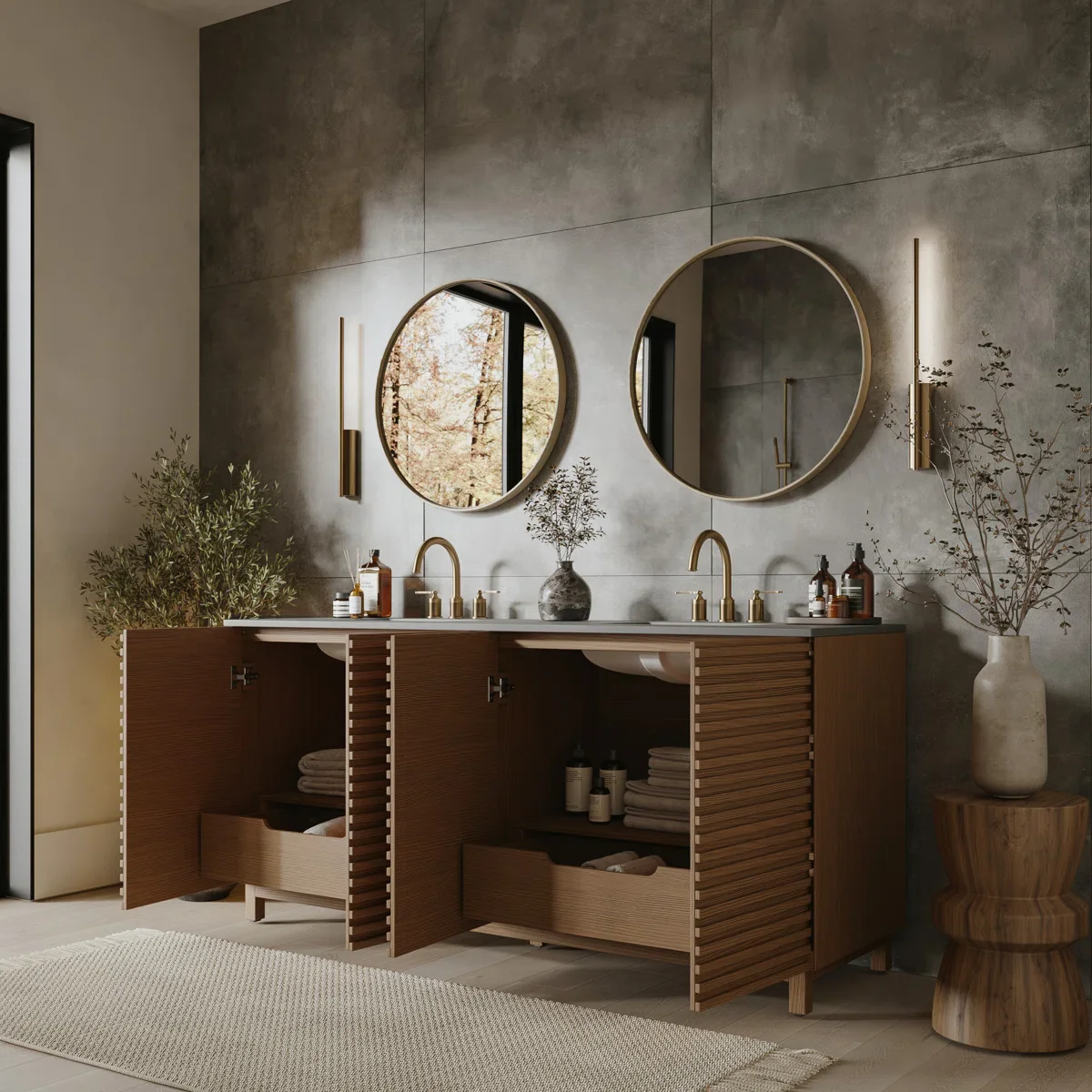 Drammen 72" Width Double Bathroom Vanity - Image 11