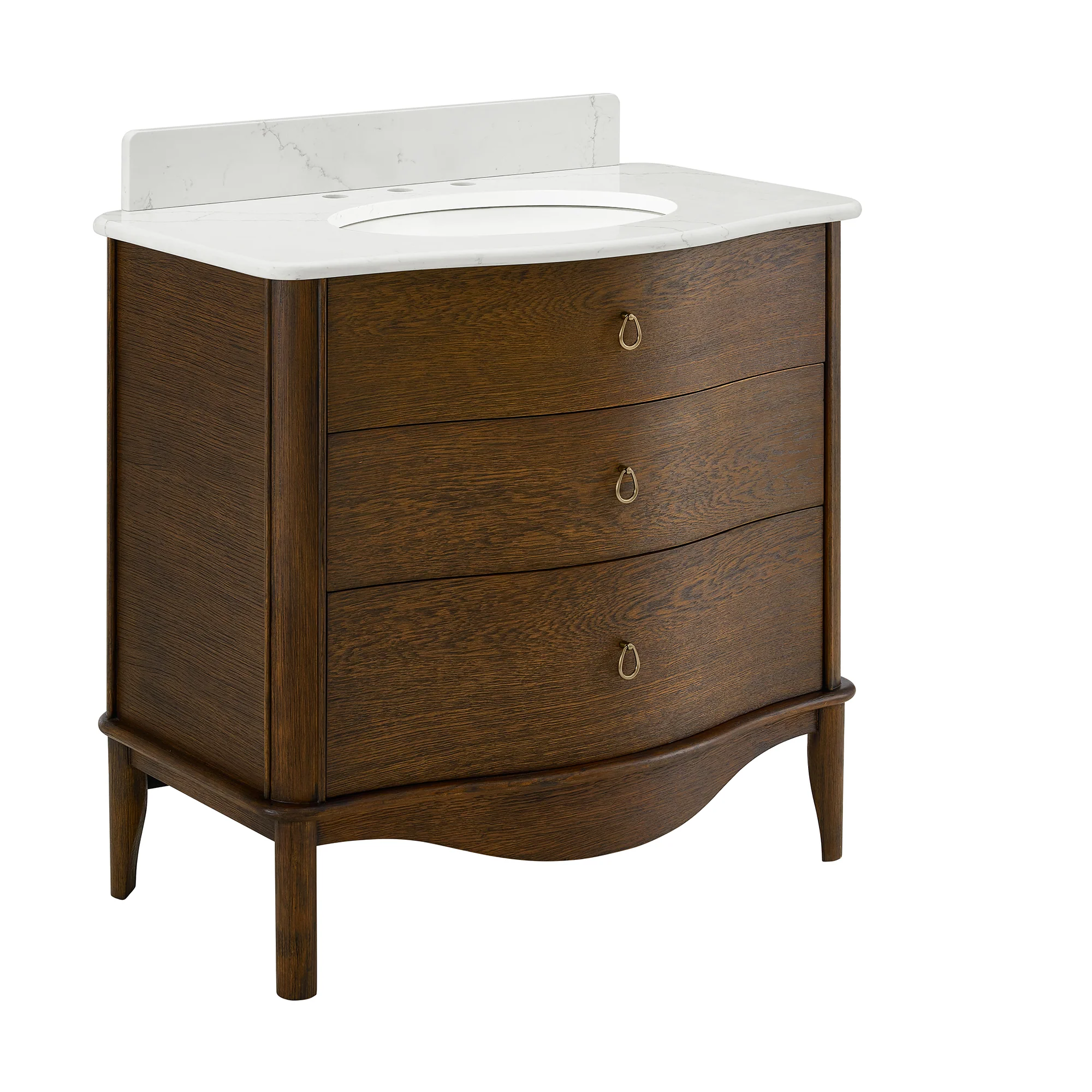 Grace 36" Single Bathroom Vanity | Statuario Quartz Countertop - Image 6
