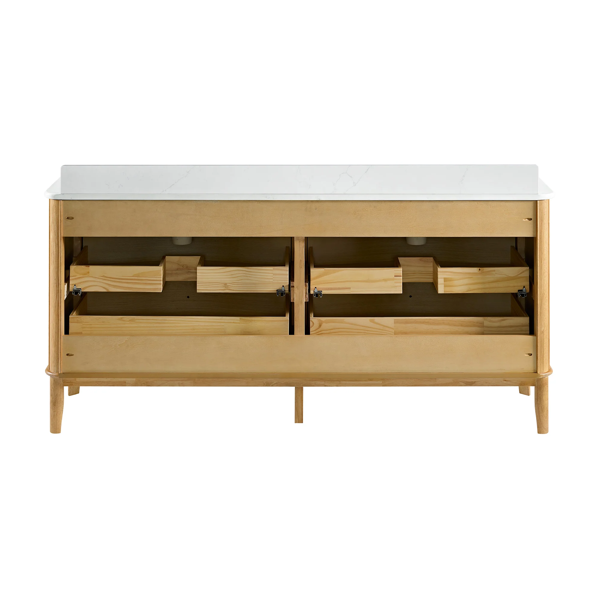 Grace 72" Double Bathroom Vanity | Statuario Quartz Countertop - Image 10