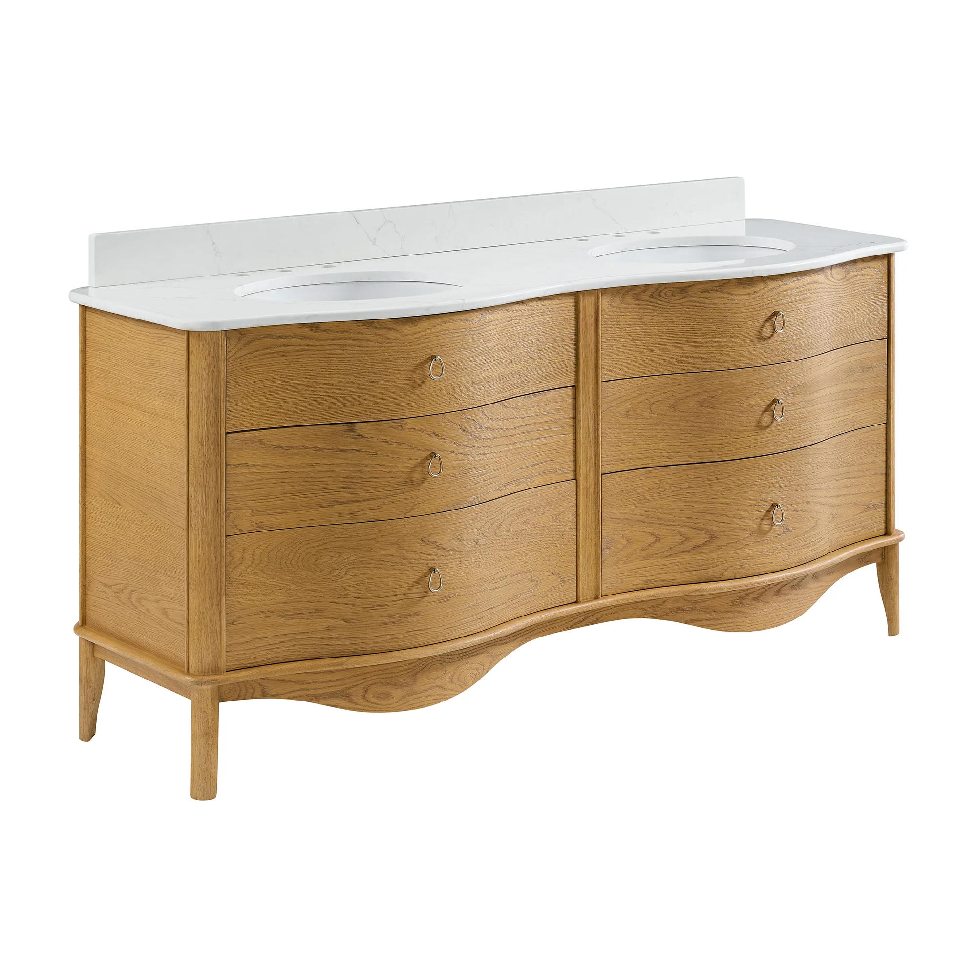 Grace 72" Double Bathroom Vanity | Statuario Quartz Countertop - Image 11