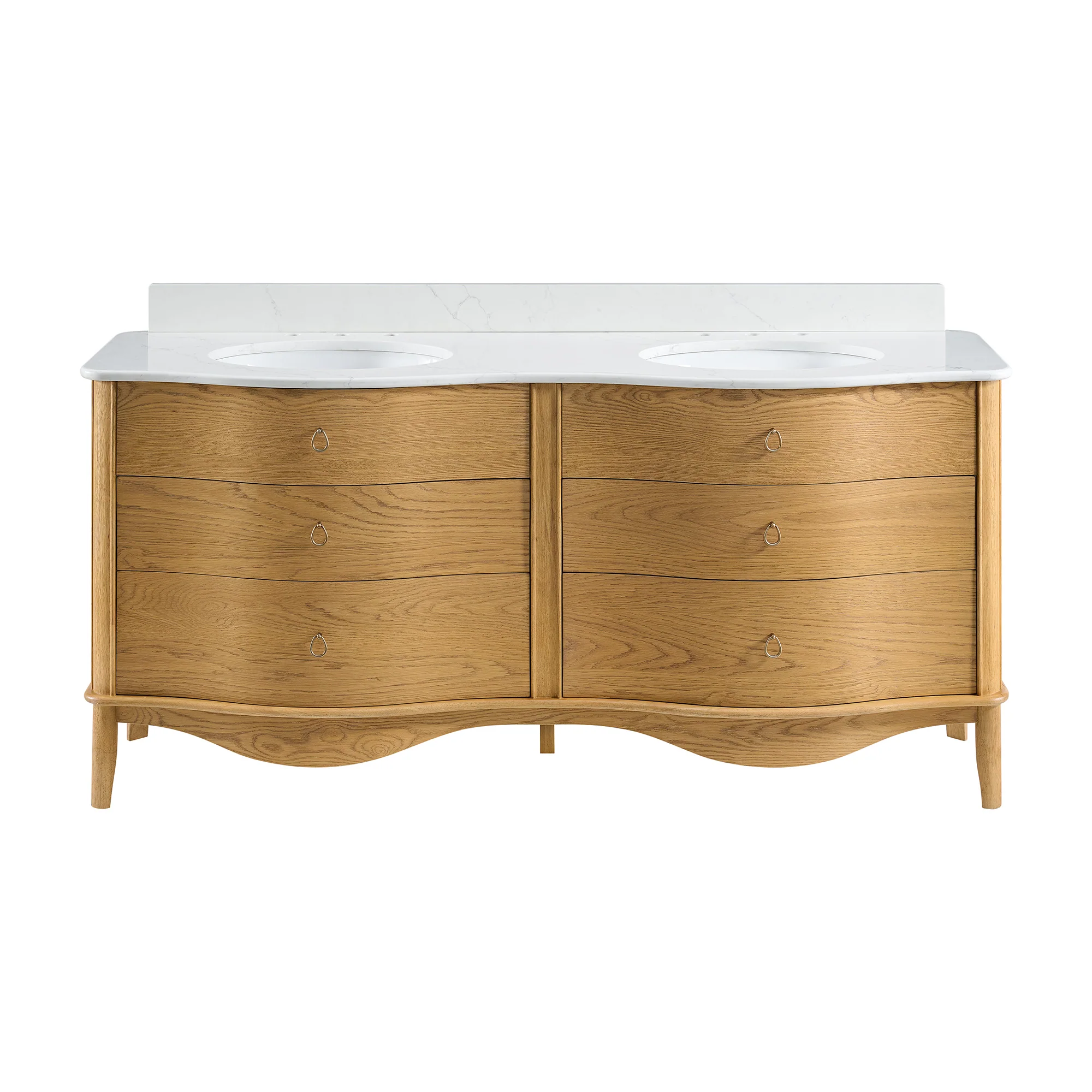 Grace 72" Double Bathroom Vanity | Statuario Quartz Countertop - Image 12