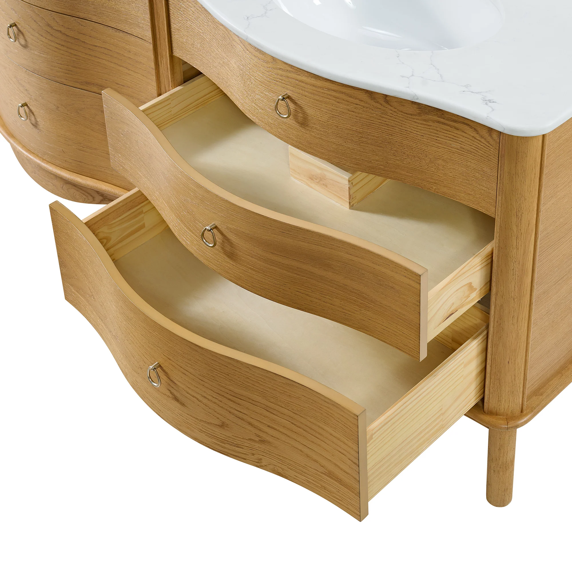 Grace 72" Double Bathroom Vanity | Statuario Quartz Countertop - Image 6