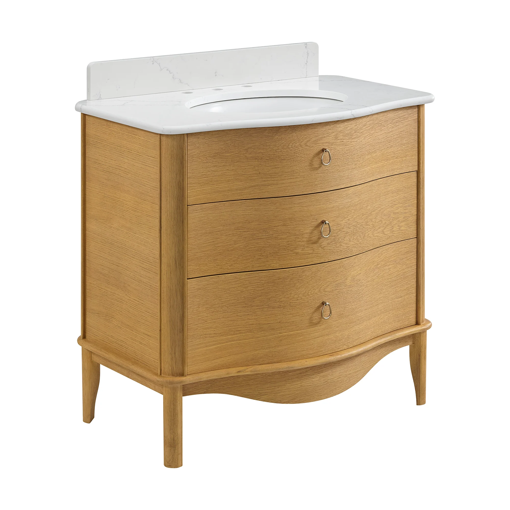 Grace 36" Single Bathroom Vanity | Statuario Quartz Countertop - Image 12