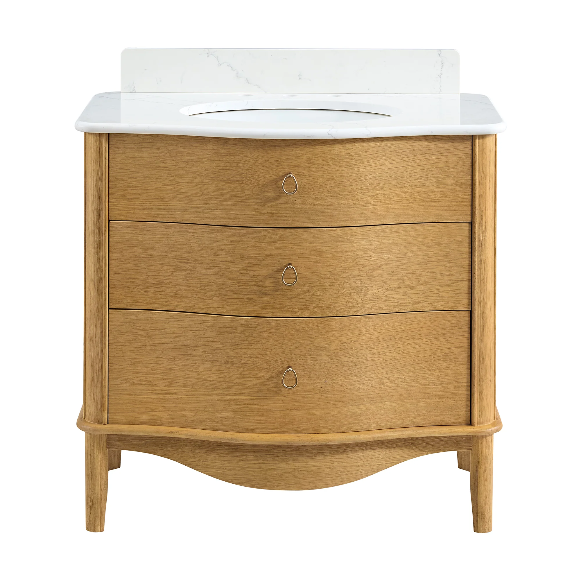 Grace 36" Single Bathroom Vanity | Statuario Quartz Countertop - Image 14