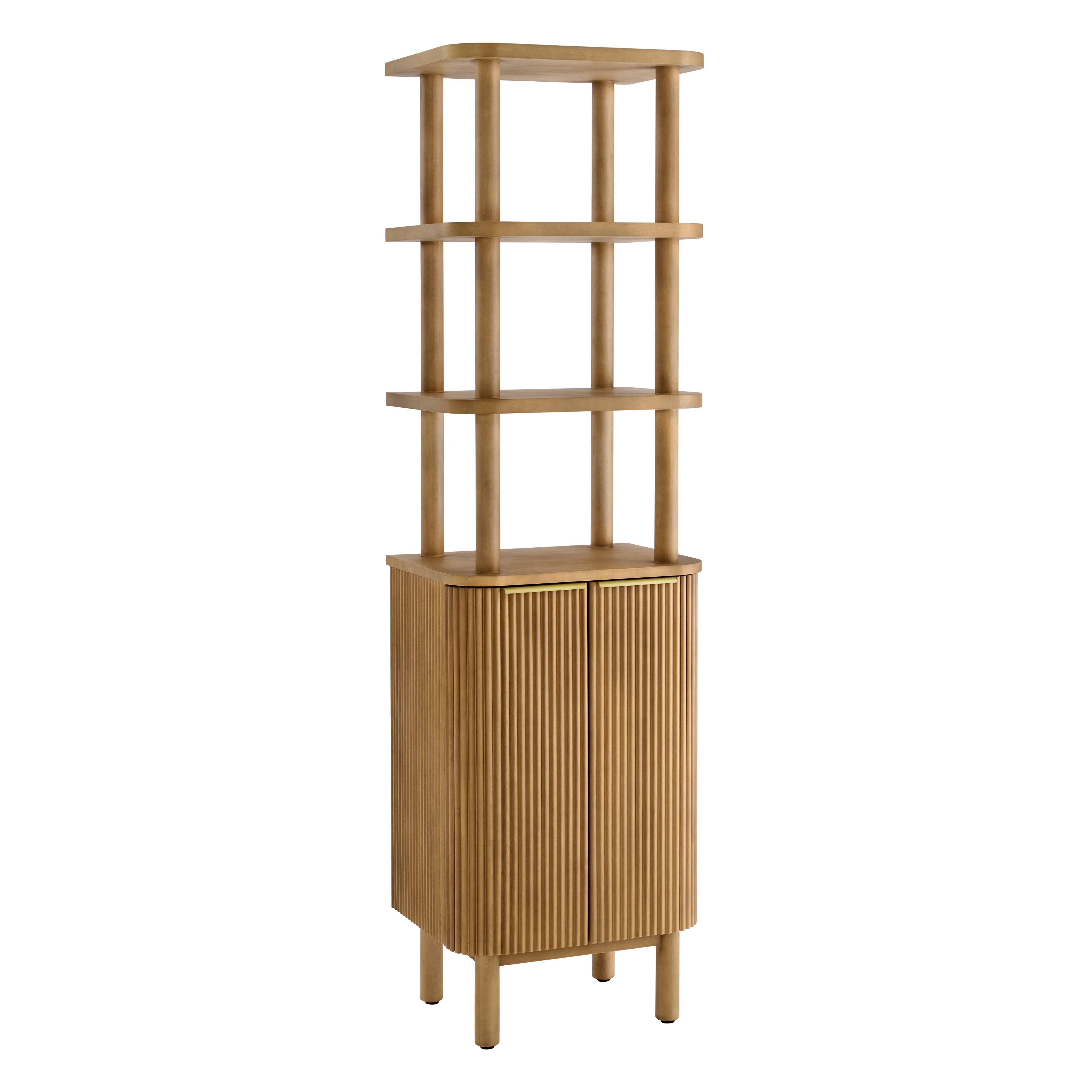 Havana 2-Door Reeded Freestanding Linen Cabinet - Image 5